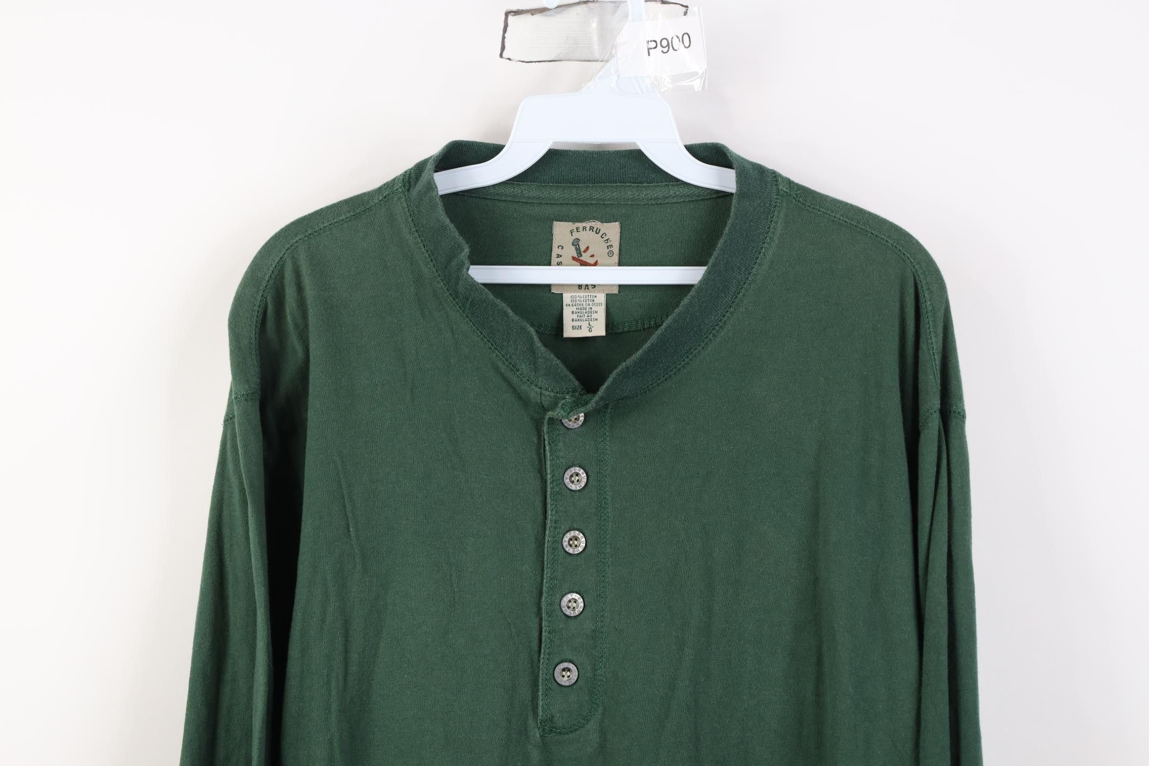 Vintage Vintage 90s Streetwear Cotton Long Sleeve Henley T-Shirt Size US L / EU 52-54 / 3 - 2 Thumbnail