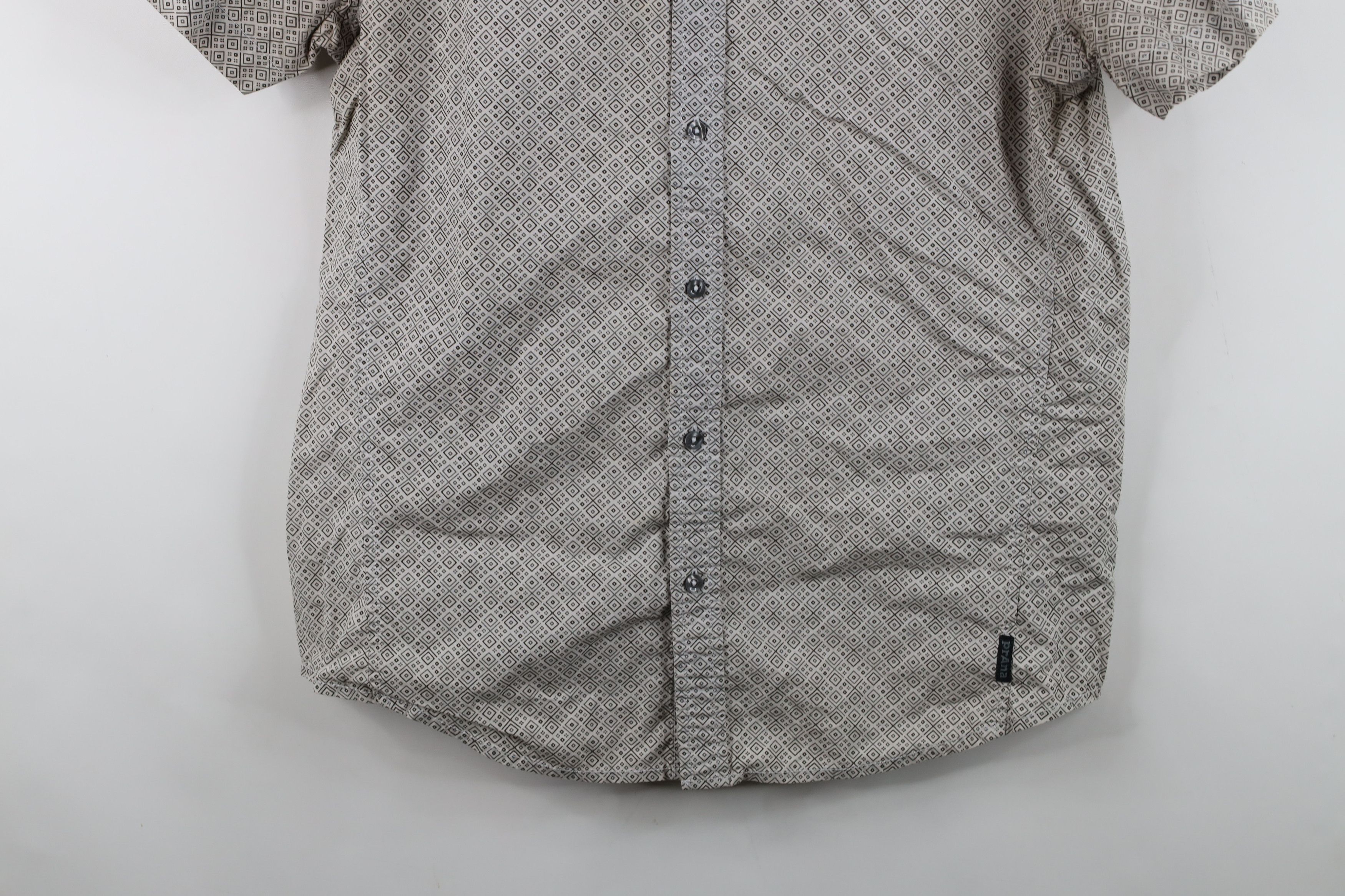 Prana prAna Geometric Diamond Short Sleeve Collared Button Shirt Size US M / EU 48-50 / 2 - 3 Thumbnail