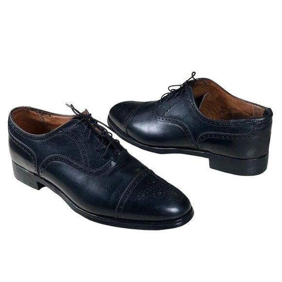 Brooks Brothers Brooks Brothers Peal & Co Made in England Black Leather Oxfo Size US 10 / EU 43 - 1 Thumbnail