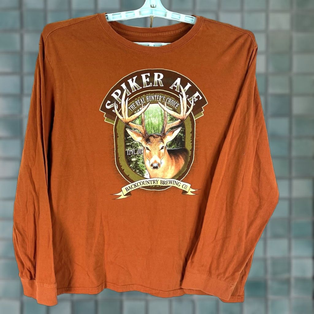 Hunter VINTAGE The Real Hunters Choice T Shirt Mens XL Brown Ivory Outfitters Shirt Regular Size Brown Graphic Print 2000s Beer Theme Mens Size US XL / EU 56 / 4 - 1 Thumbnail