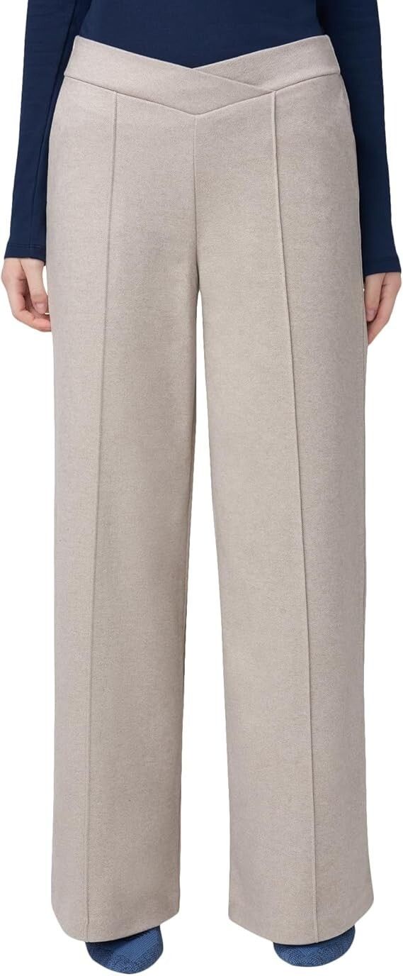 Other HUE U24271H Pull-On Crossover Wide Leg Pants Sand ( XL ) Size 24" / US 00 / IT 34 - 1 Thumbnail