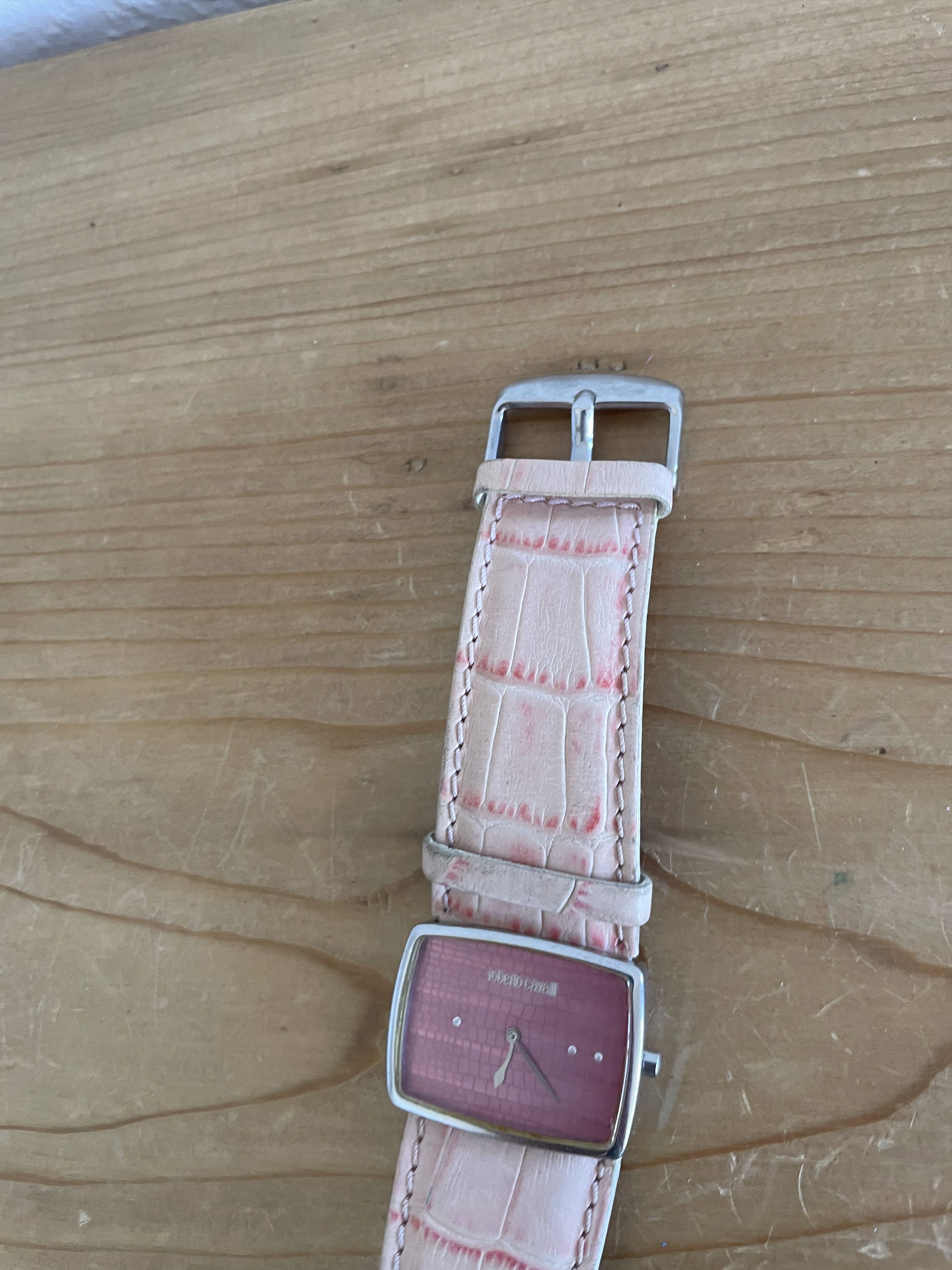 Roberto Cavalli Pink Snakeskin Strap Watch Size ONE SIZE - 9 Thumbnail