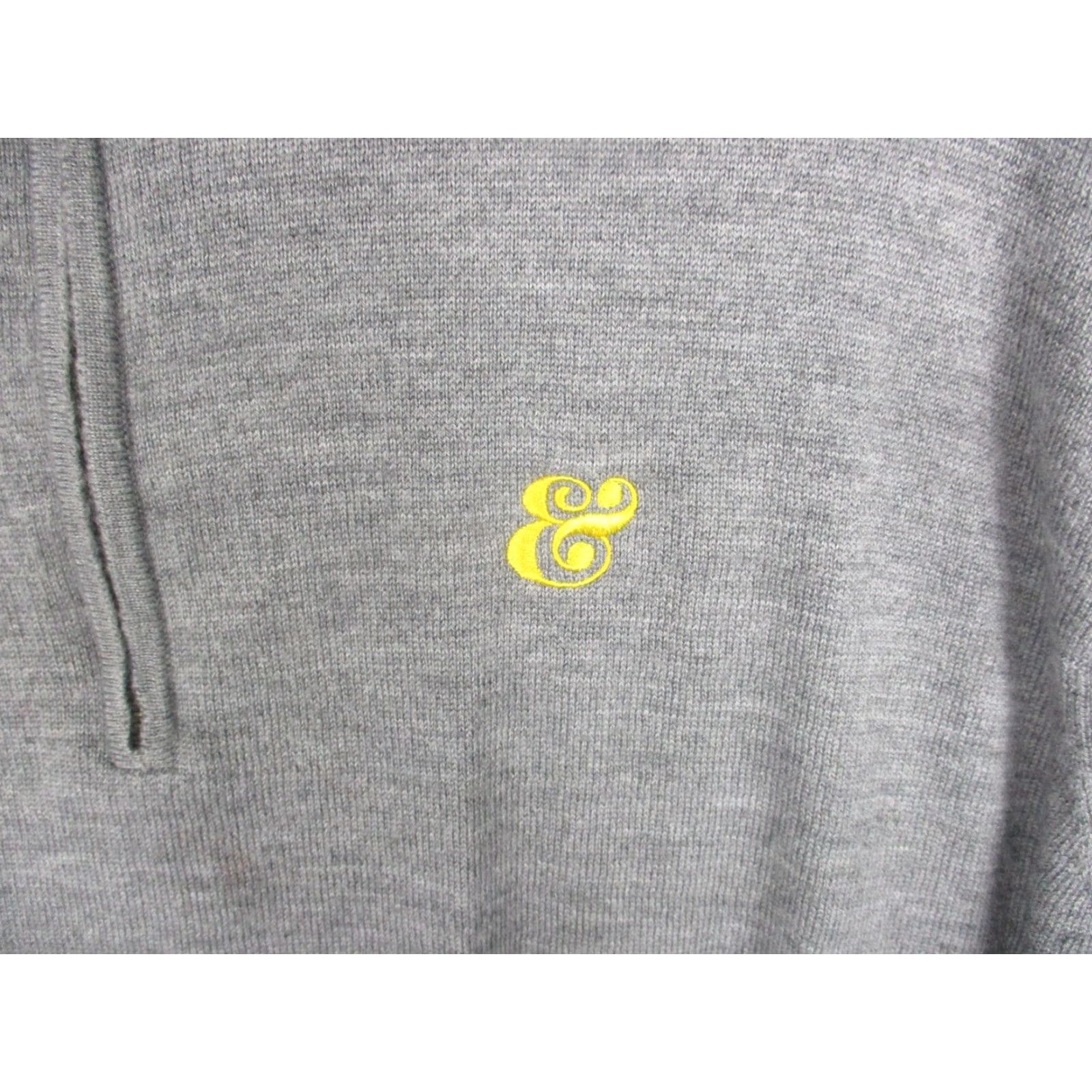 Peter Millar Peter Millar Sweater Mens XL Gray 1/4 Zip Mock Neck Wool Silk Logo Knit Pullover Size US XL / EU 56 / 4 - 2 Thumbnail
