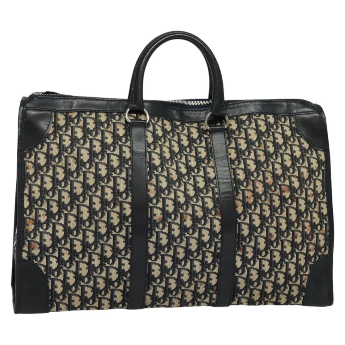 Dior DIOR Trotter Canvas Boston Bag Navy Silver Size ONE SIZE - 1 Thumbnail