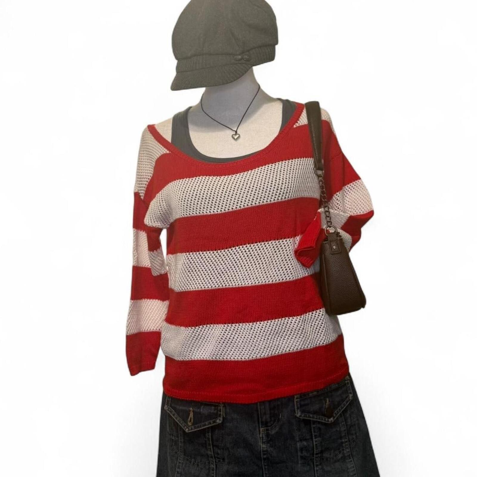 Aeropostale ❤️ vintage aeropostale striped knit top 🤍 Size M / US 6-8 / IT 42-44 - 2 Thumbnail