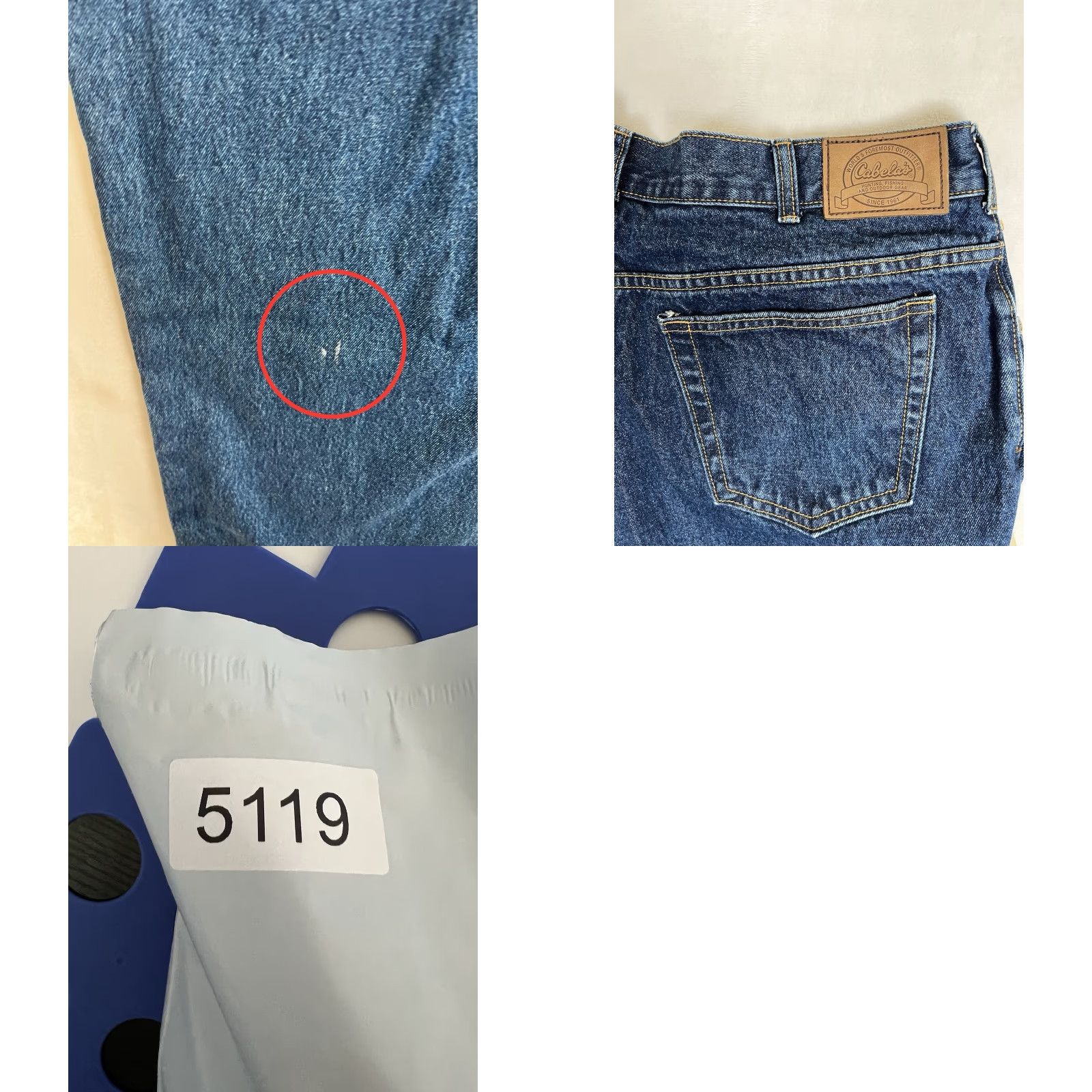 Vintage VINTAGE Cabela's Jeans Canvas Blue 38x30 Men Regular 90s Hunter Hunting Denim Straight Jeans READ Size US 38 / EU 54 - 8 Thumbnail