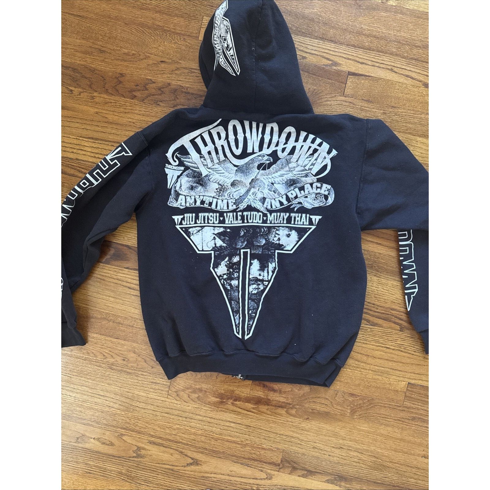 Affliction Y2K Affliction Throwdown MMA UFC Full Zip Black Hoodie Size US L / EU 52-54 / 3 - 1 Thumbnail