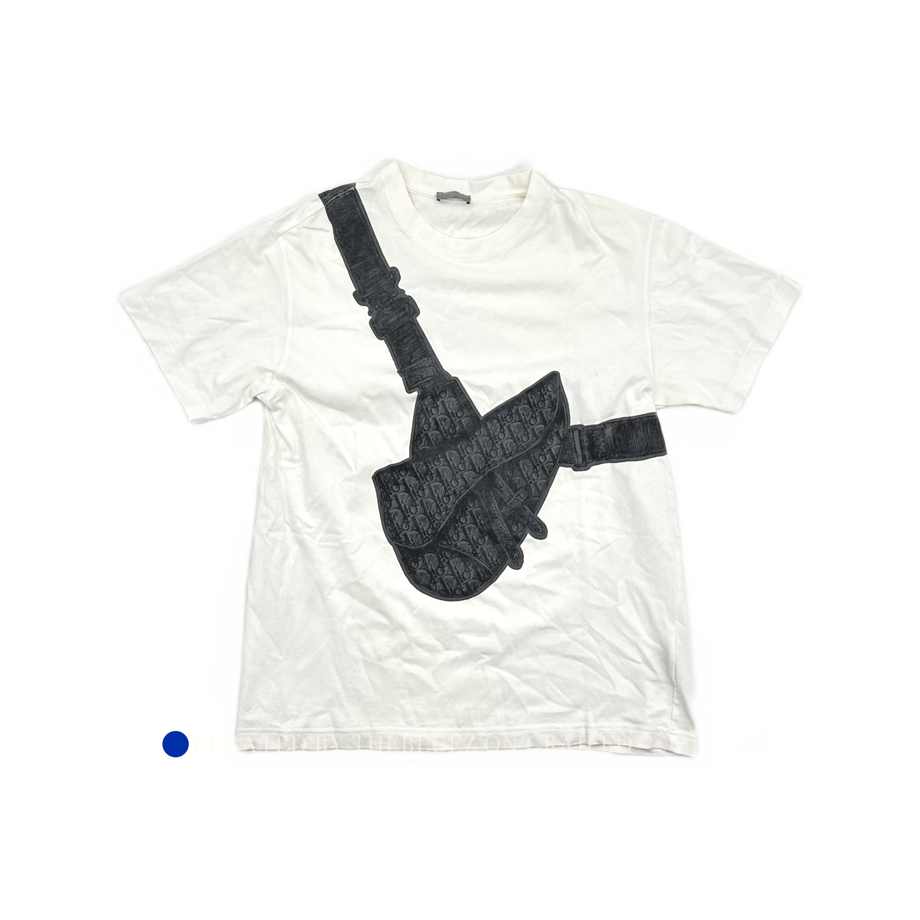 Dior Saddle Graphic T-Shirt in White Size US L / EU 52-54 / 3 - 1 Thumbnail