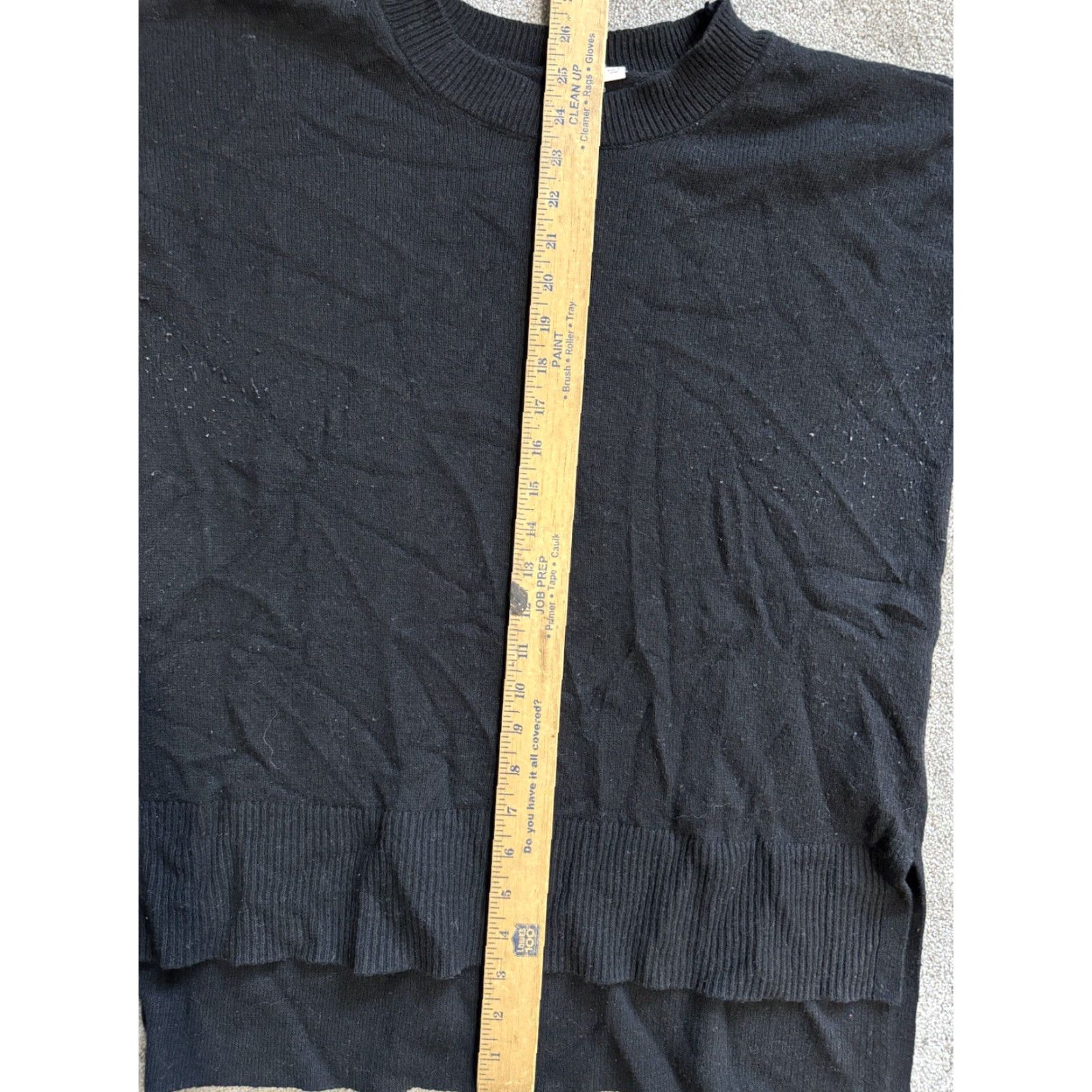 Gap GAP Women's Large Black Cotton Blend Crew Neck Long Sleeve Sweater Pullover Size L / US 10 / IT 46 - 5 Thumbnail