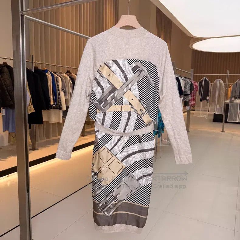 Hermes Hermes Beige Cashmere and Silk Patchwork Open-Front Jacket Size XXS / US 00 / IT 34 - 2 Thumbnail