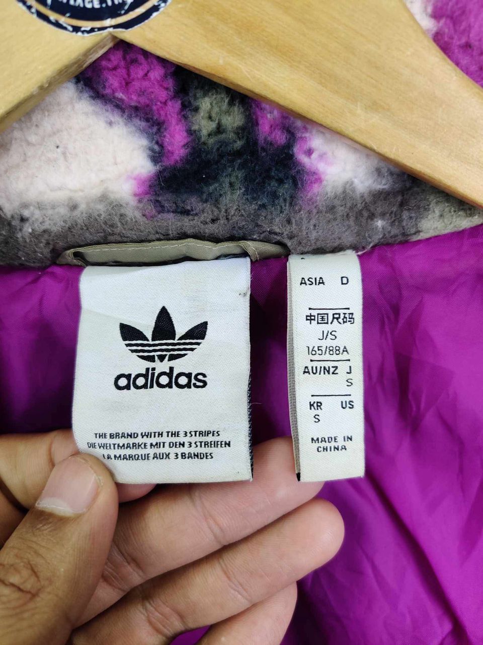 Adidas Vintage Adidas Trefoil Fleece Jacket Nice Design Size US M / EU 48-50 / 2 - 12 Thumbnail
