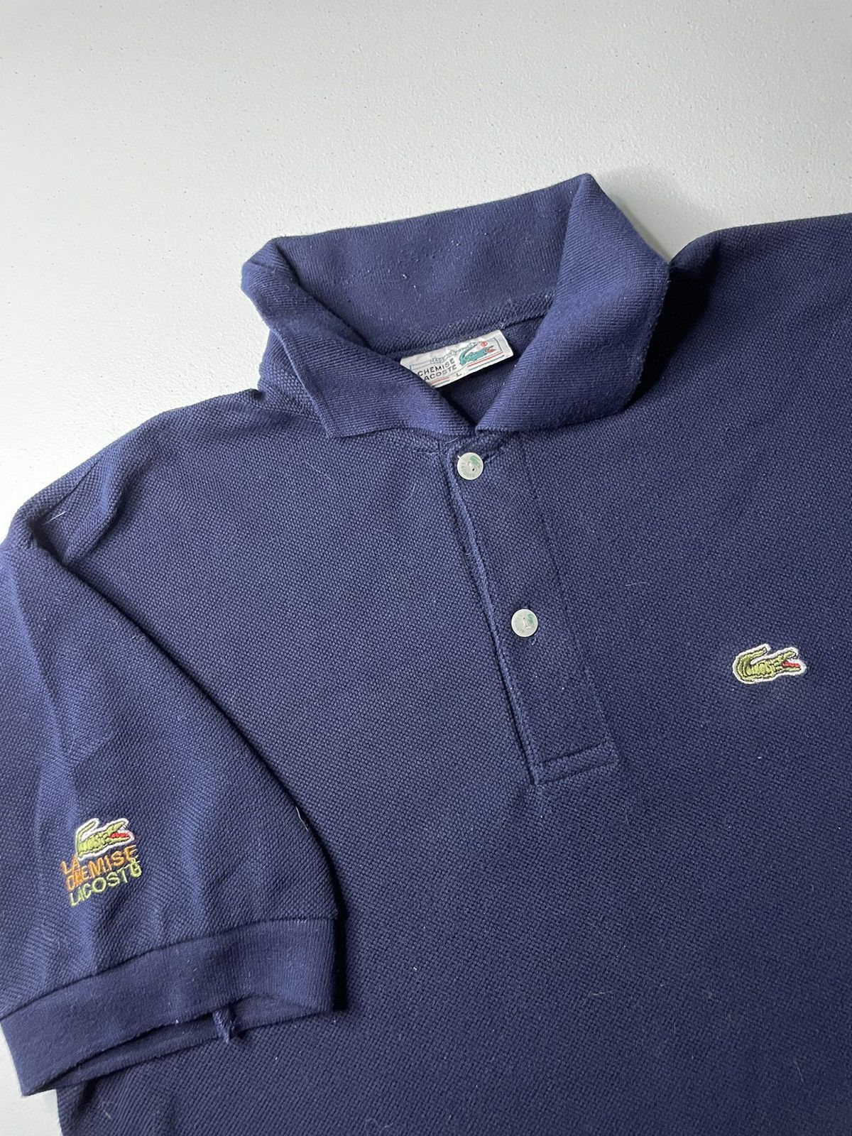 Lacoste Vintage Lacoste logo navy polo Shirt. Size US L / EU 52-54 / 3 - 2 Thumbnail