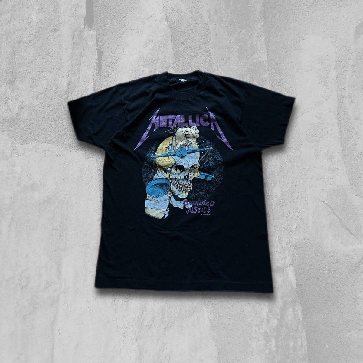 Vintage Original 1988 Metallica Damaged Justice T Shirt