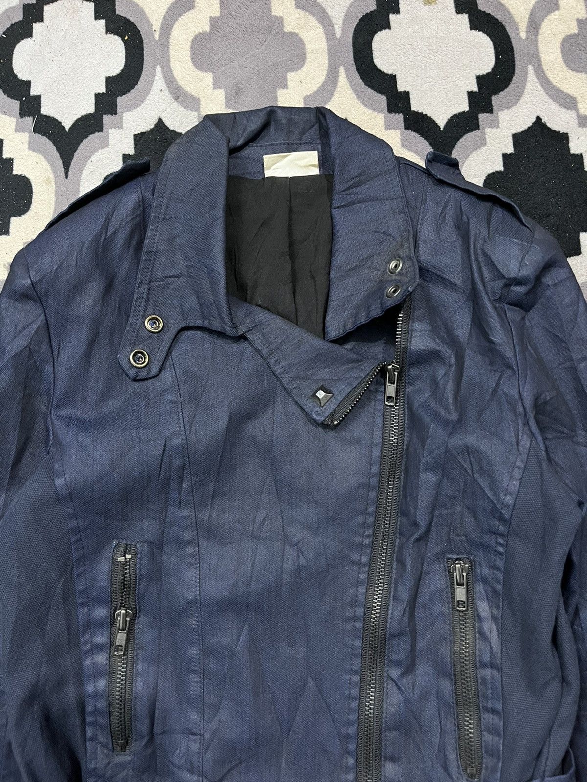 Isamu Katayama Backlash Think about waxed bondage punk jacket Size US M / EU 48-50 / 2 - 5 Thumbnail
