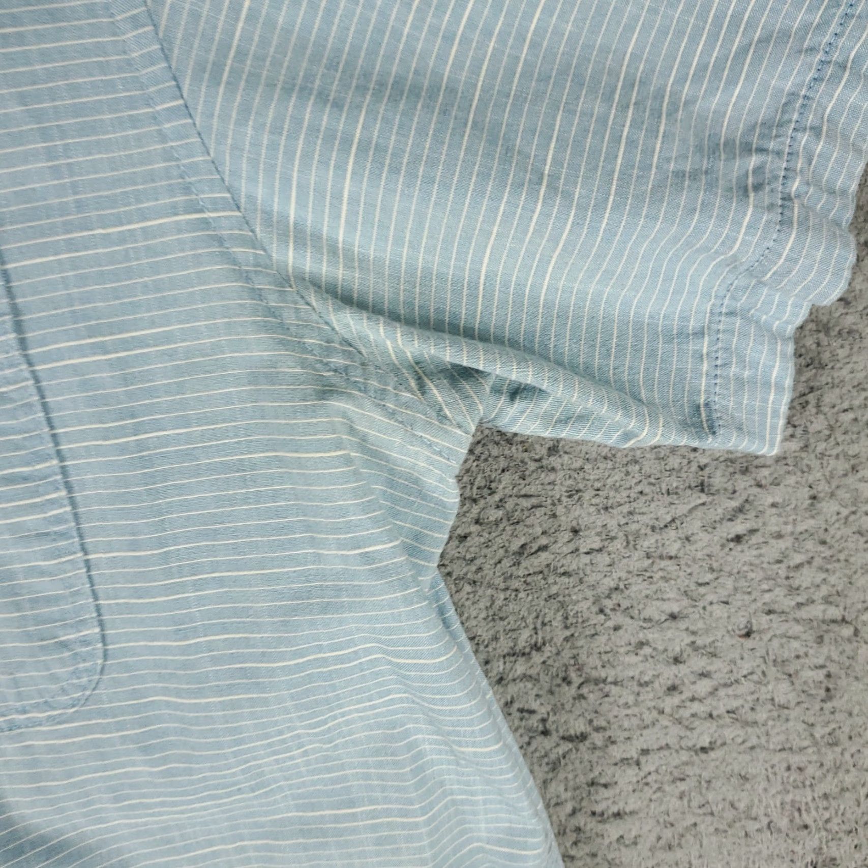 Vissla Vissla Shirt Size S Blue Striped Button-Up Short Sleeve Cotton Casual Preppy Modern American Colorful Mens Size US S / EU 44-46 / 1 - 4 Thumbnail