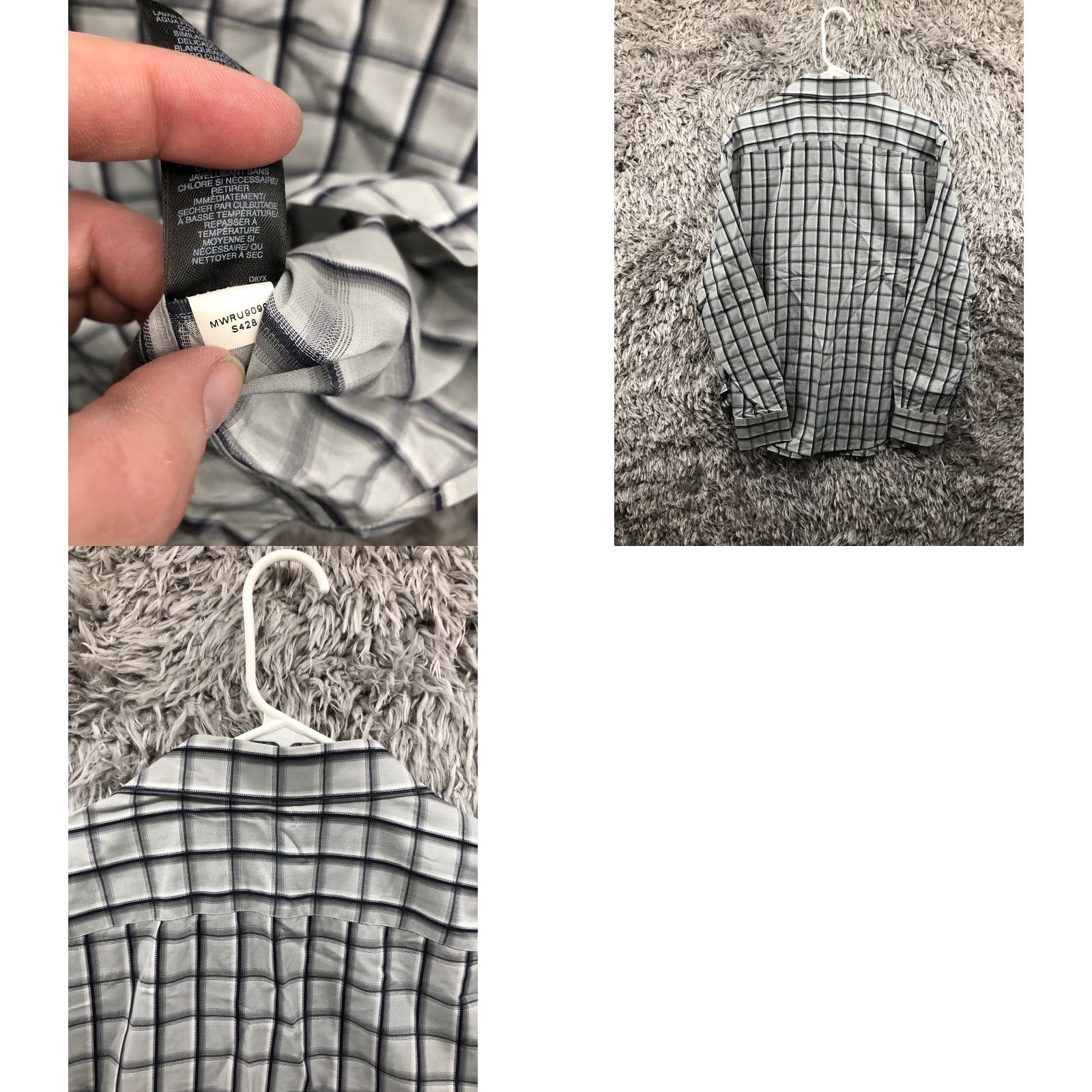 Liz Claiborne Claiborne Shirt Mens L Multicolor Check Long Sleeve Spread Collar Size US L / EU 52-54 / 3 - 8 Thumbnail