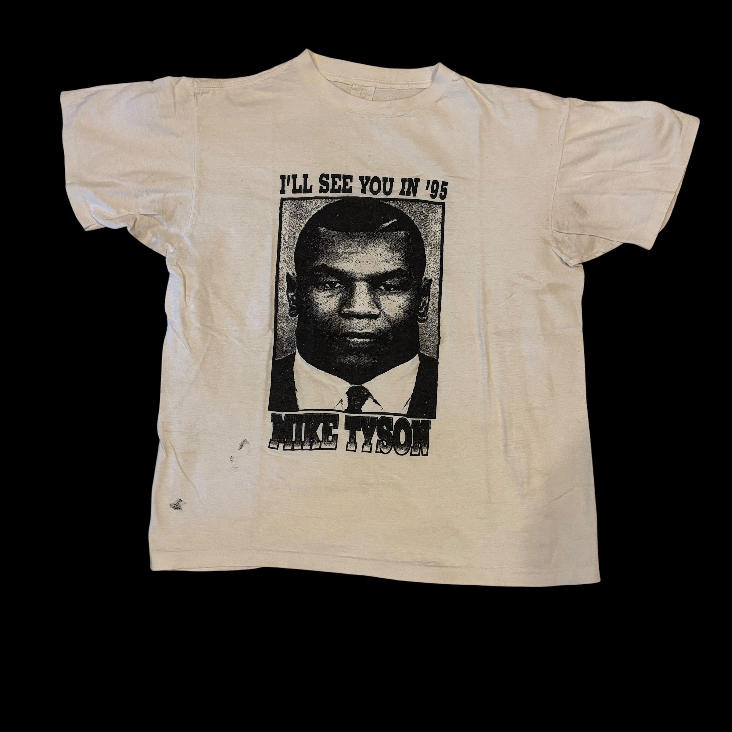 Vintage Vintage Mike Tyson T-Shirt Boxy Worn Tee Size US M / EU 48-50 / 2 - 1 Thumbnail