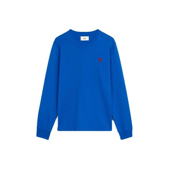 AMI AMI Logo Embroidered Long Sleeve T-Shirt 0079 Size US M / EU 48-50 / 2 - 1 Thumbnail