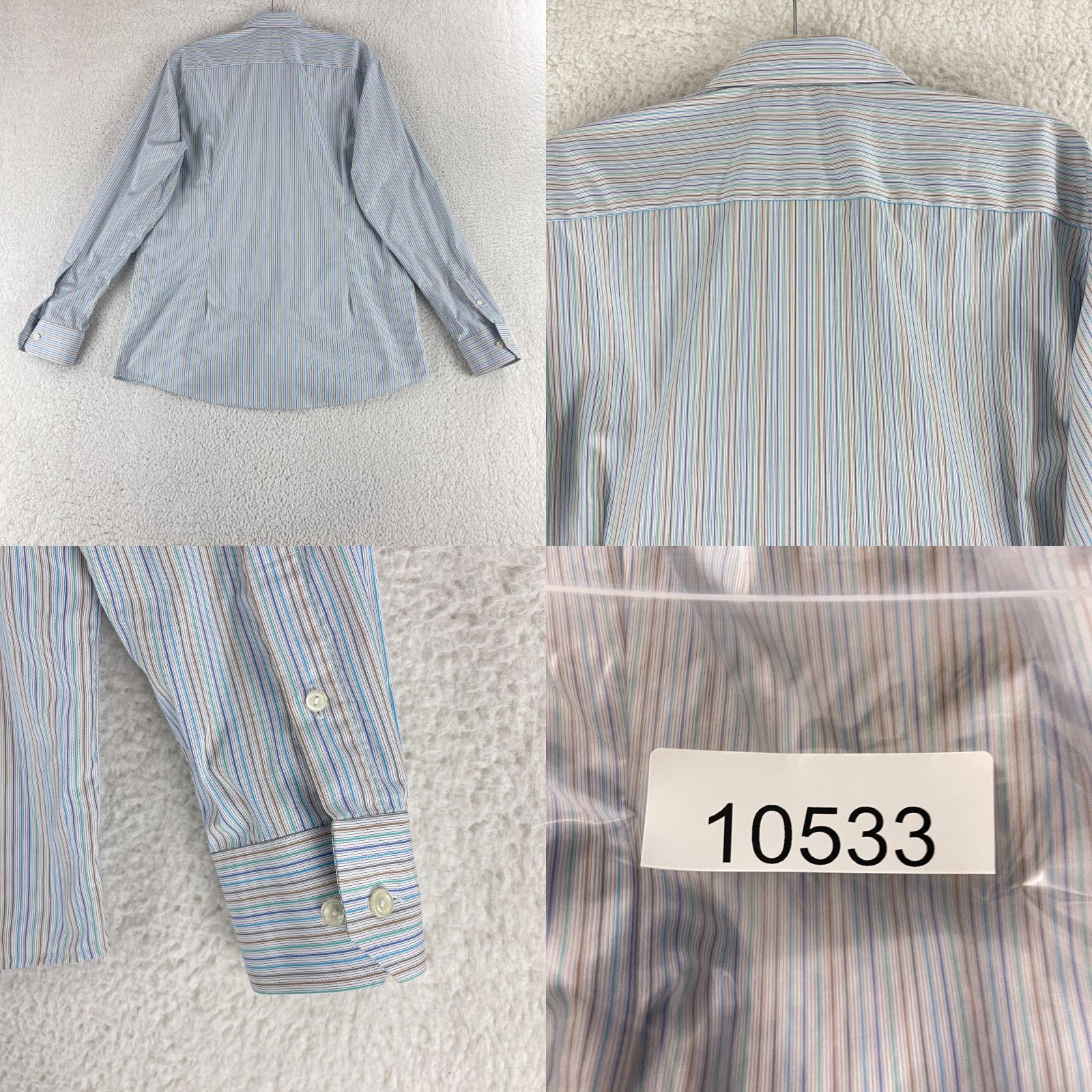 Eton Eton Blue Stripe Contemporary Button-Up Shirt Mens Long Sleeve Cotton XL Size US XL / EU 56 / 4 - 9 Thumbnail