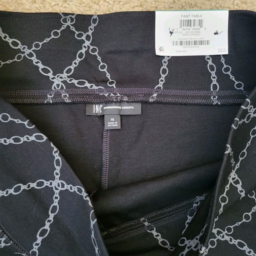 Other INC Regular Skinny Leg Mid Rise Pants Size 16 Nwt Waist 36" Size 38" / US 16 / IT 52 - 7 Thumbnail