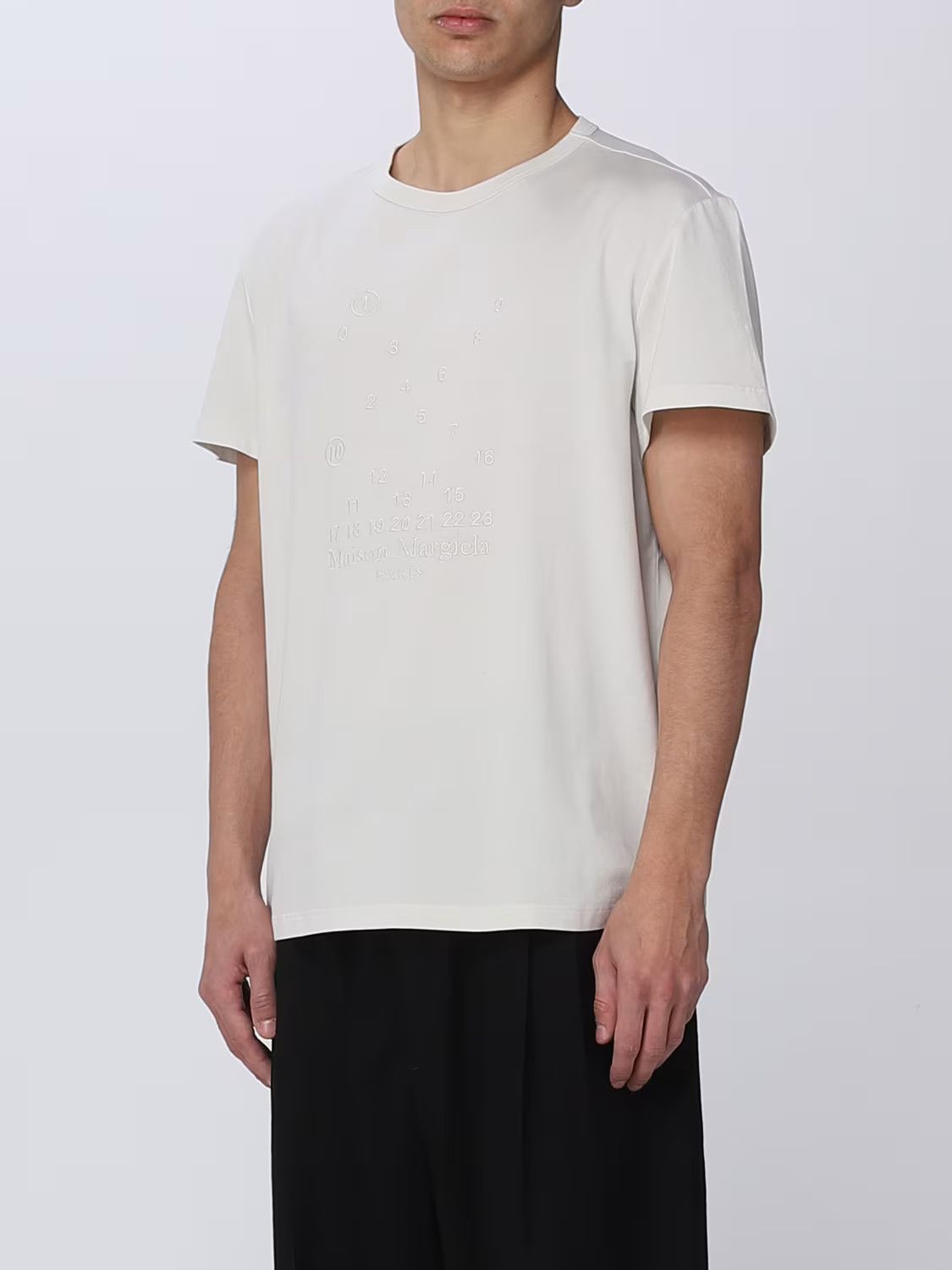 Maison Margiela o1y1224 Short Sleeves T-Shirt In Off White Size US M / EU 48-50 / 2 - 4 Thumbnail