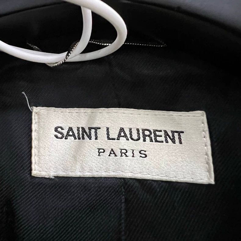 Saint Laurent Paris Saint Laurent Paris Black double-breasted coat 2505-Nextarr Size US M / EU 48-50 / 2 - 2 Thumbnail