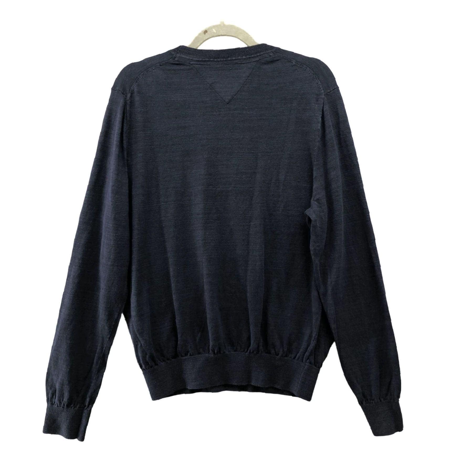 Tommy Hilfiger VINTAGE Tommy Hilfiger Sweater Shirt Men L Navy Blue Crewneck Pullover Knit Embroidered Logo 90s Mens L Size US L / EU 52-54 / 3 - 2 Thumbnail