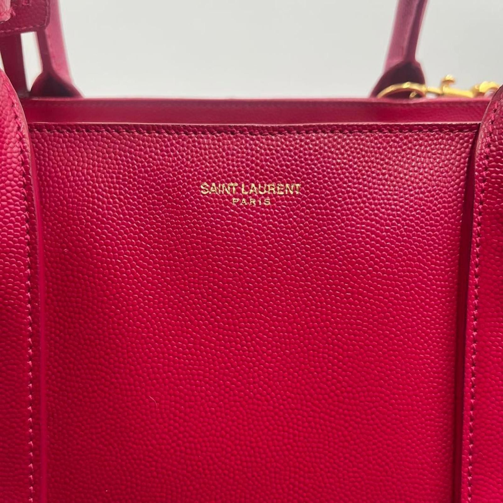 Saint Laurent Paris Saint Laurent - Red Leather Paris Bag Size ONE SIZE - 4 Thumbnail