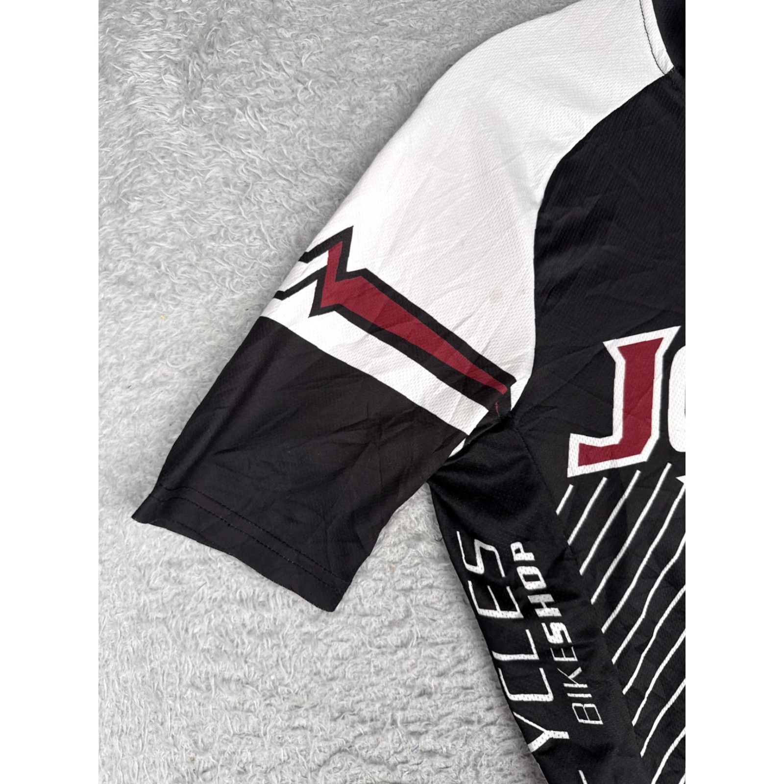 Jordan Brand Jordan Cycling Jersey Mens Medium Black White Full Zip Short Sleeve Salty Cycles Size US M / EU 48-50 / 2 - 3 Thumbnail