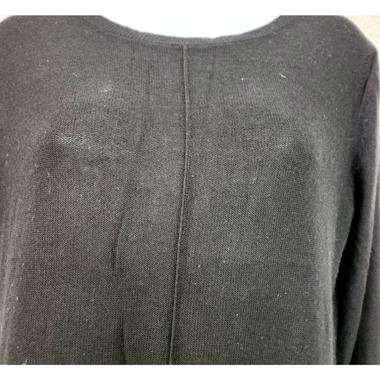 Other Two Twenty Five Black Cashmere Blend Top M Faux Back Zip Size M / US 6-8 / IT 42-44 - 2 Thumbnail