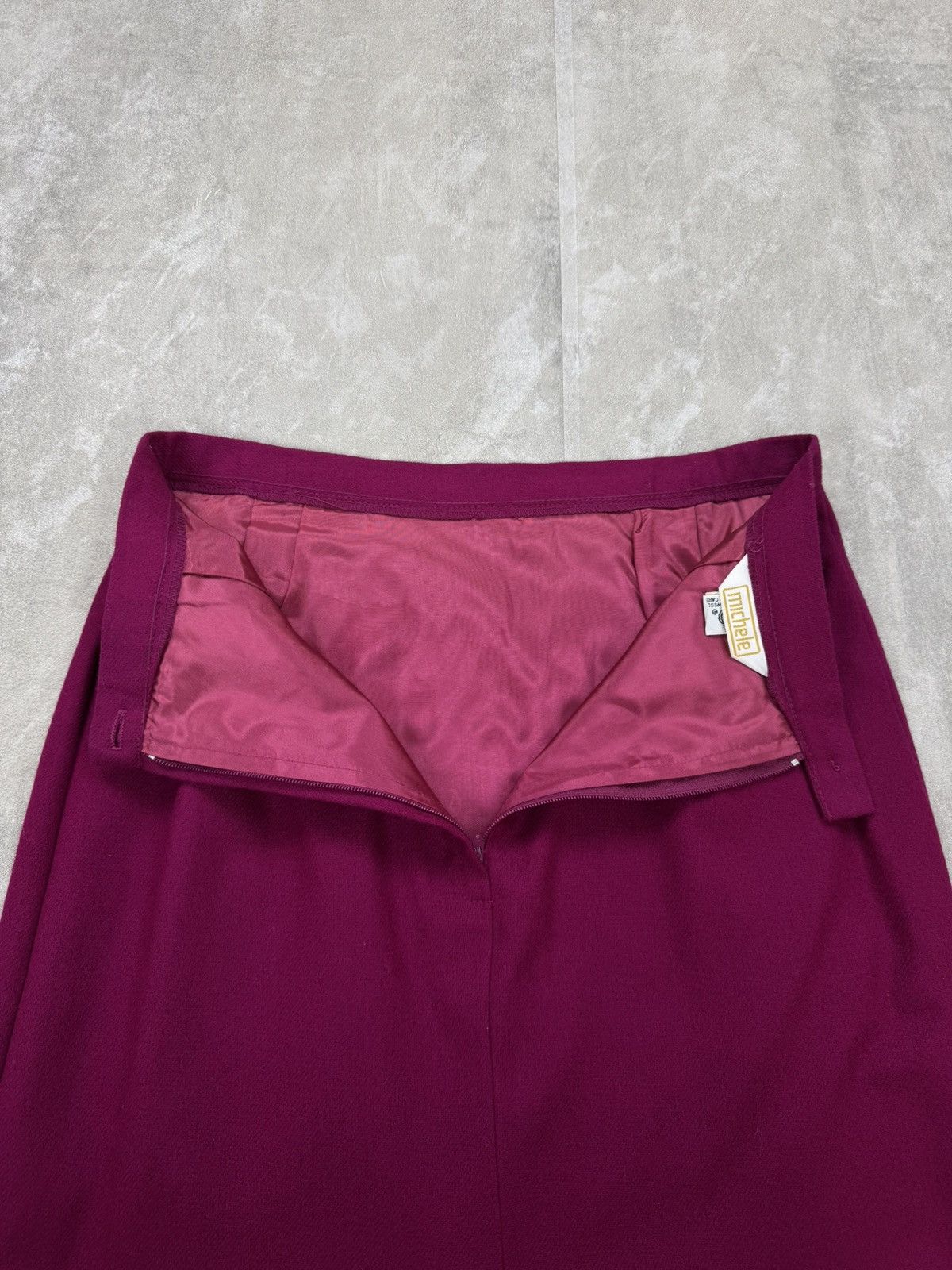Other Michele Pure Wool pink skirt Vintage ILGWU made in USA Size 26" / US 2 / IT 38 - 3 Thumbnail