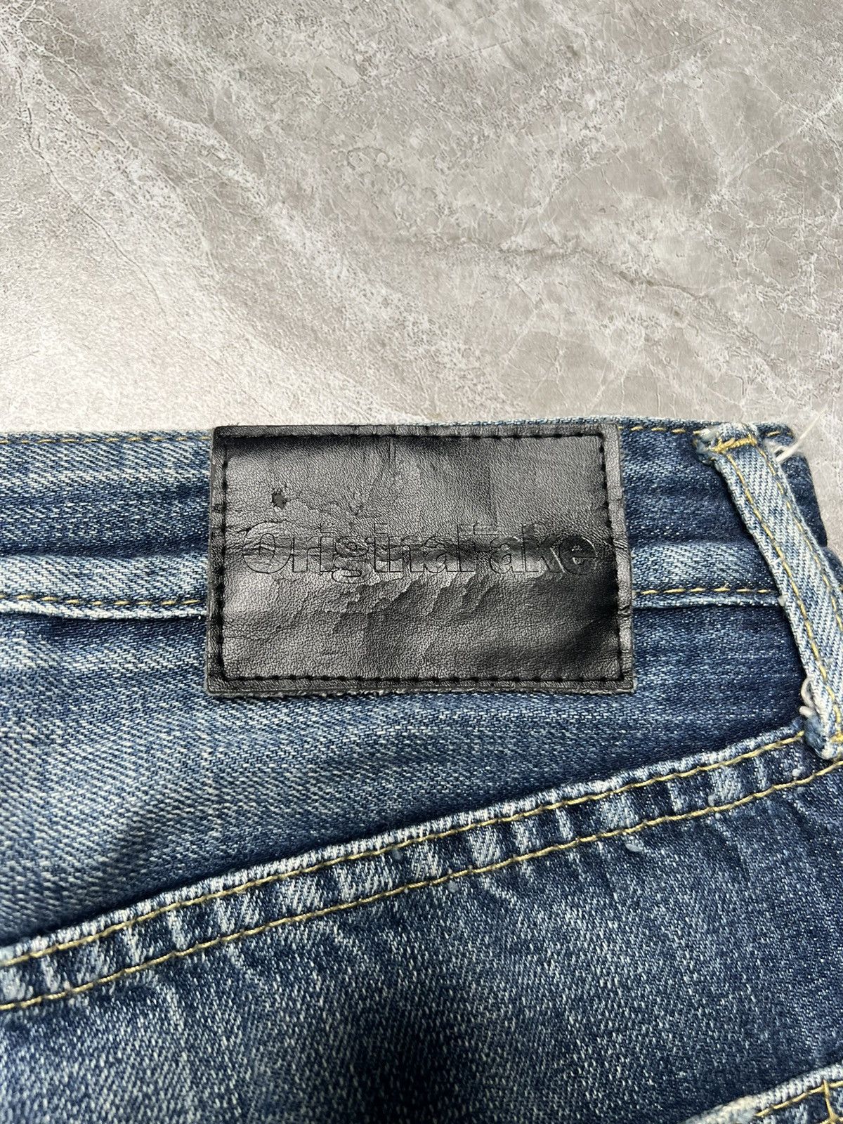Original Fake Kaws x Original Fake S/S 11 Distressed Selvedge Jeans Size US 34 / EU 50 - 16 Thumbnail