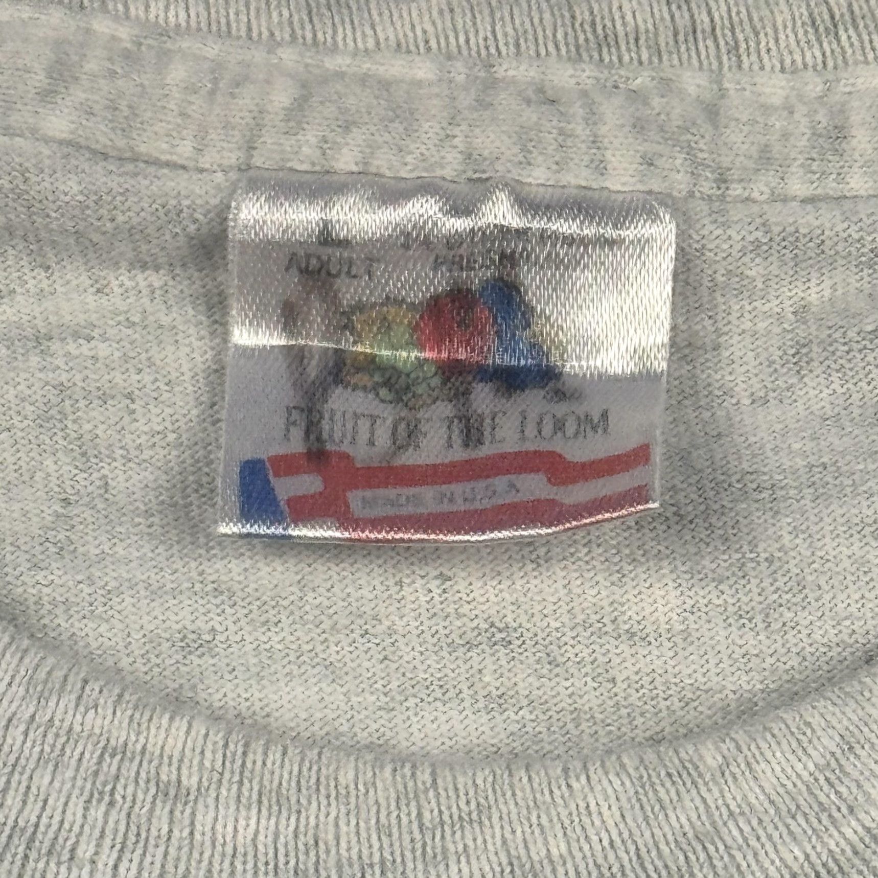 Fruit Of The Loom VINTAGE Meridian All-Star Baseball Shirt Mens Large Heather Gray Made in USA 90s Size US XL / EU 56 / 4 - 7 Thumbnail