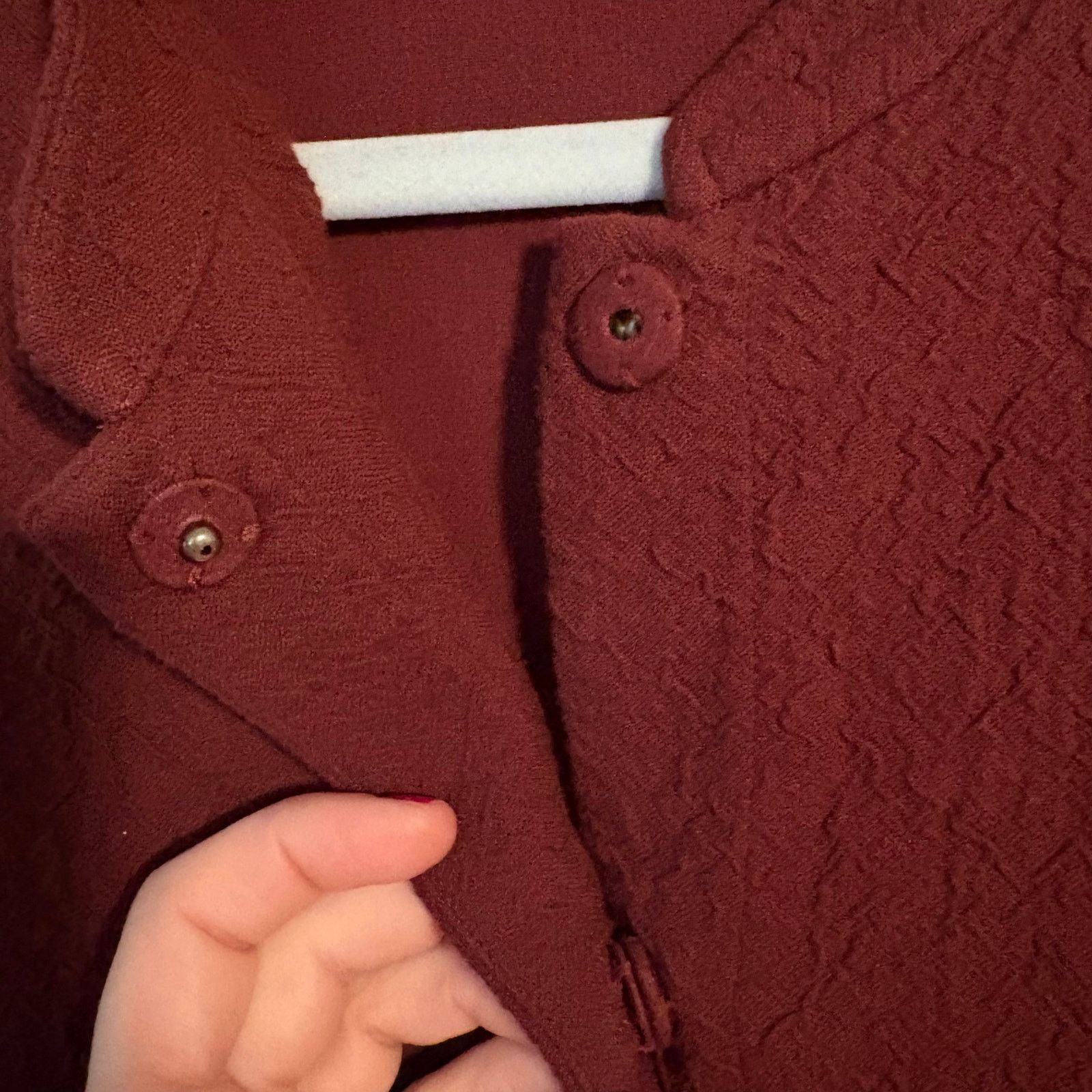 Eileen Fisher Eileen Fisher Organic Cotton Textured Jacket Burgundy Small Size S / US 4 / IT 40 - 8 Thumbnail