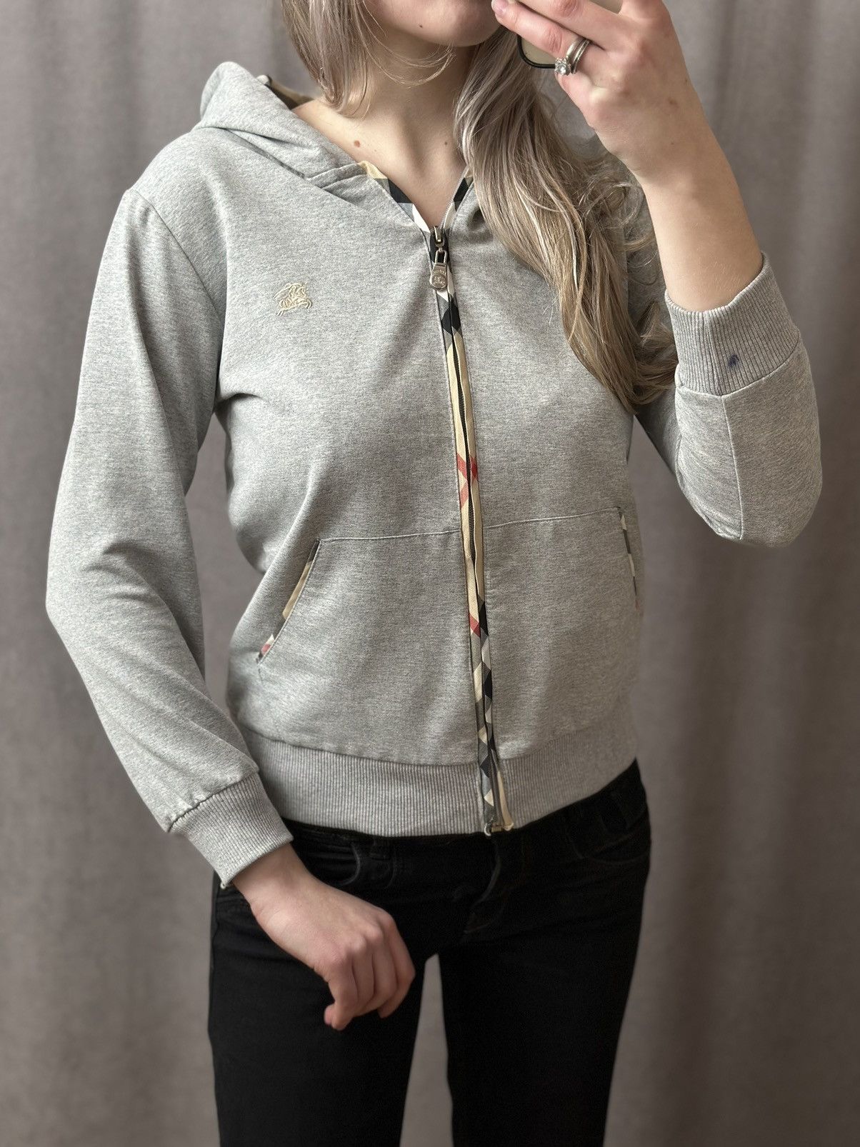 Burberry Vintage Burberry Brit hoodie y2k England style Avantgarde Size XS / US 0-2 / IT 36-38 - 1 Thumbnail