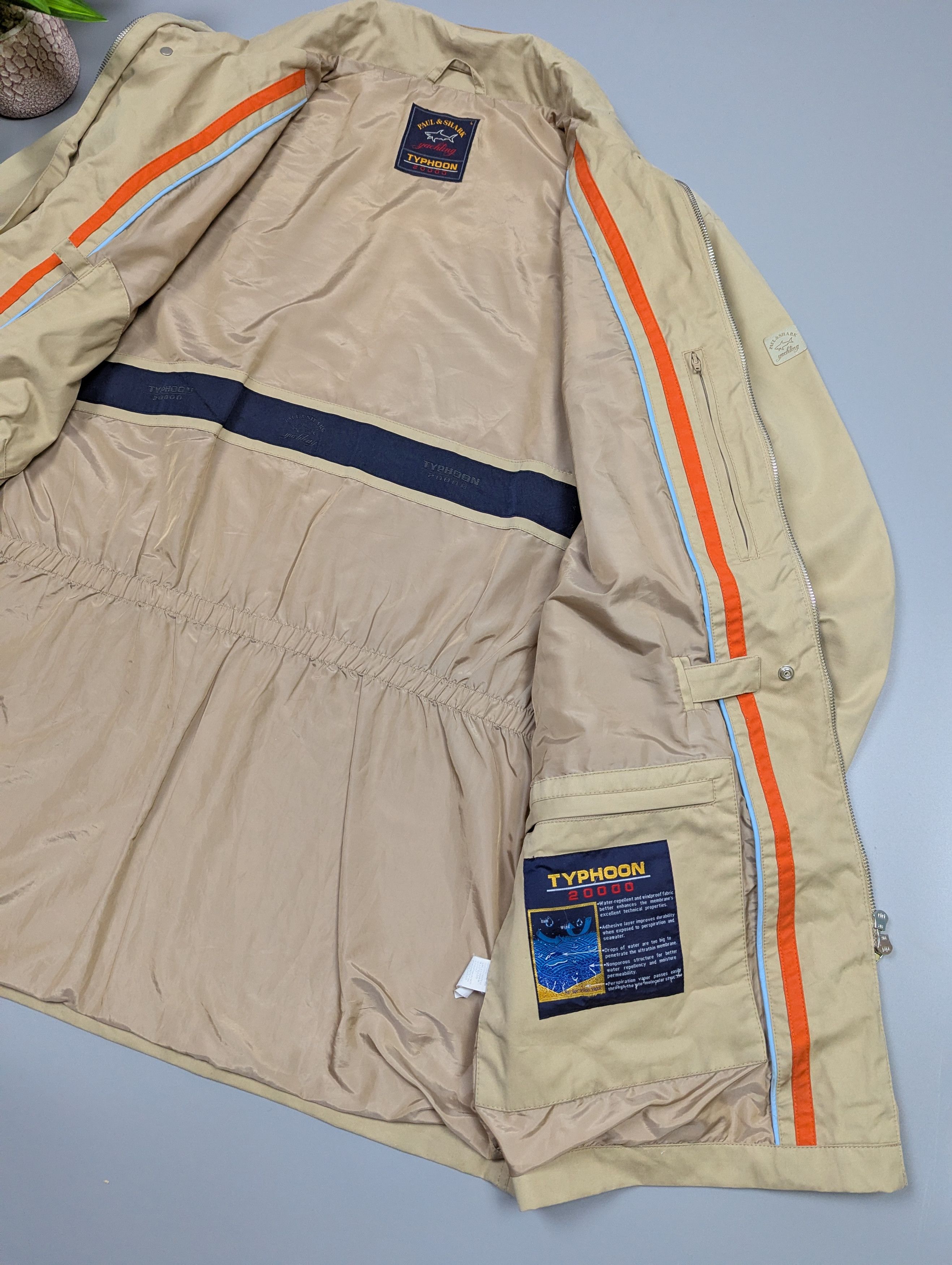 Paul & Shark Paul & Shark Vintage Typhoon 20000 Waterproof Beige Jacket Size US L / EU 52-54 / 3 - 8 Thumbnail