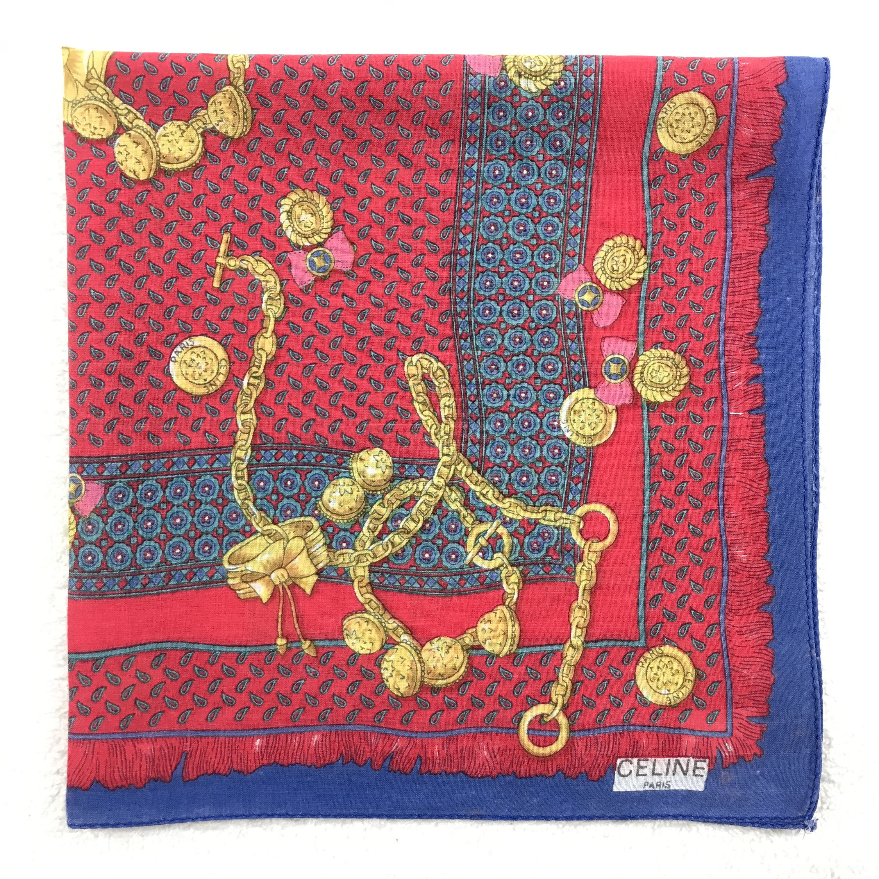 Celine × Vintage Vintage Celine Bandana Neckerchief Handkerchief Size ONE SIZE - 2 Thumbnail