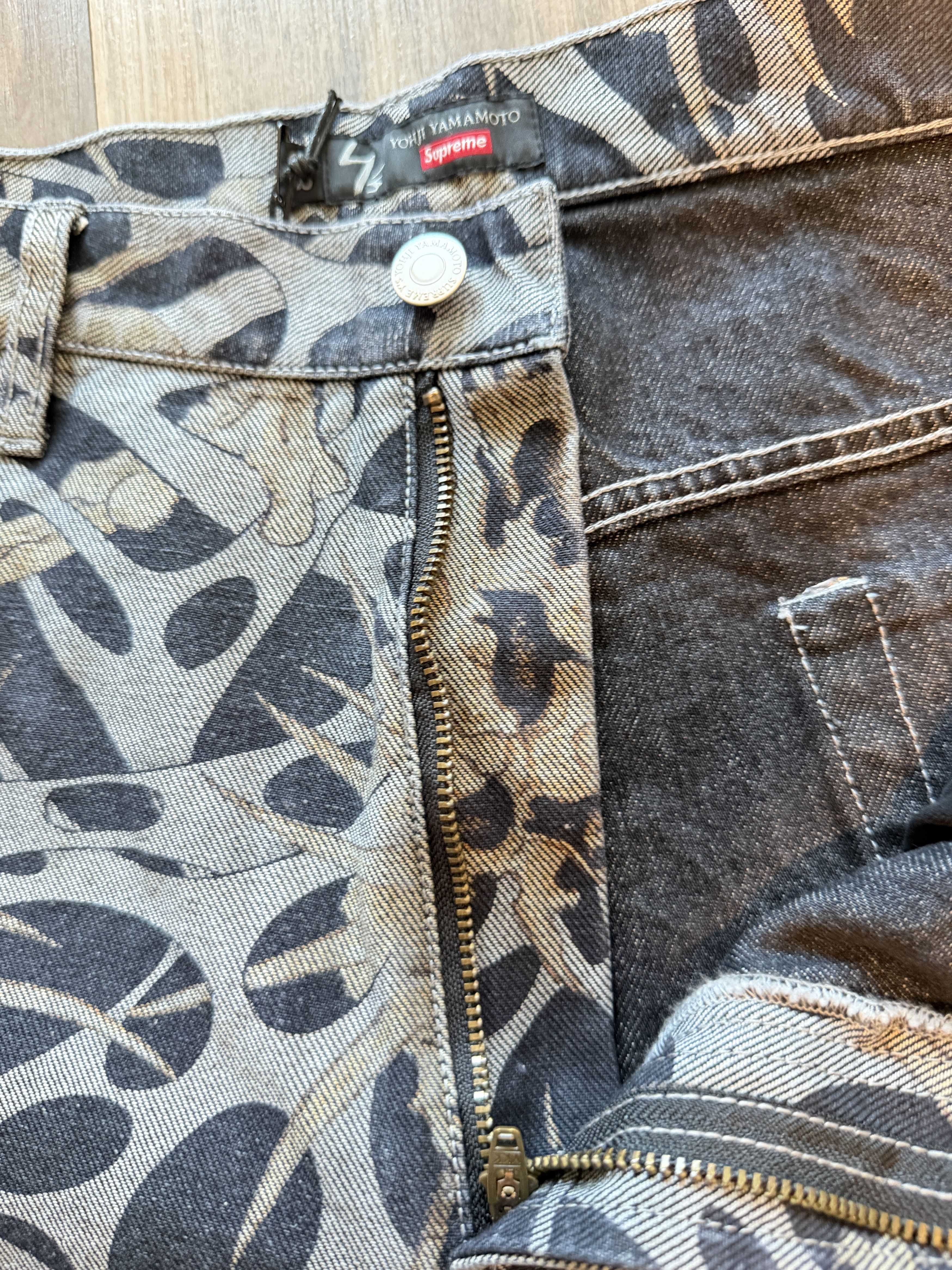 Supreme × Yohji Yamamoto Supreme Y's Mycelium Baggy Denim Jean Blue Gray Size US 38 / EU 54 - 5 Thumbnail