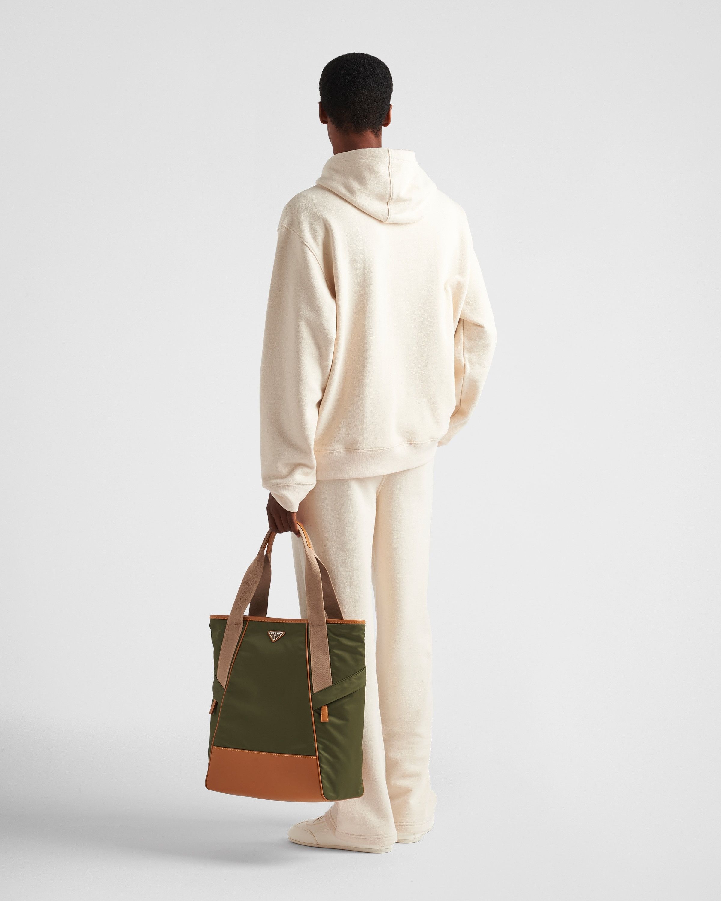 Prada oc11z0625 Cotton Fleece Hoodie in Beige Size US S / EU 44-46 / 1 - 5 Thumbnail