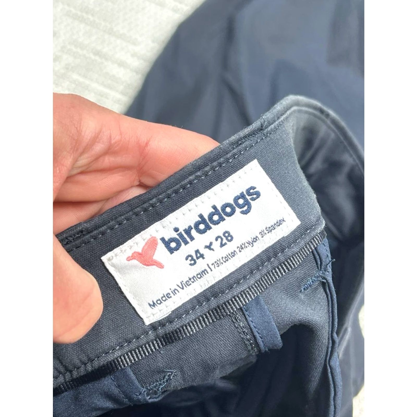 Vintage Birddogs Mens Pants Blue Cotton Nylon Spandex Mid Rise Straight Leg 34x28 Casual Travel Modern Chin o? Size US 34 / EU 50 - 7 Thumbnail