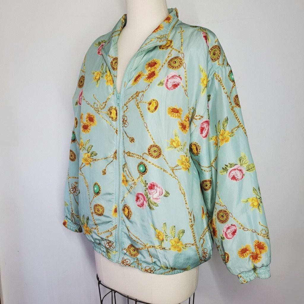 Other Avon Style Size M Windbreaker Jacket 100% Silk Classic Chain Size M / US 6-8 / IT 42-44 - 4 Thumbnail