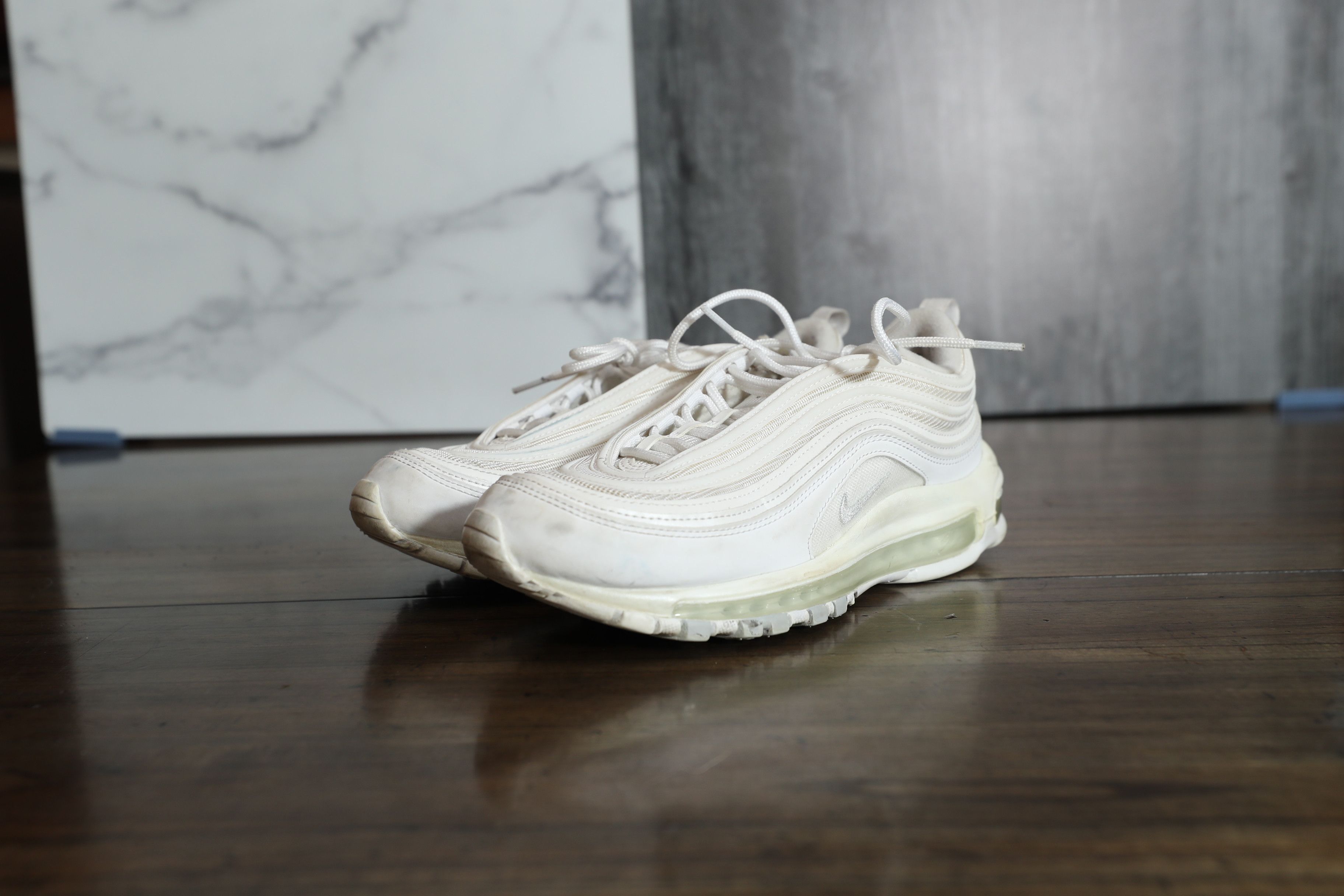 Nike Nike Air Max 97 White Pure Platinum (9.5) Size US 9.5 / IT 39.5 - 1 Thumbnail