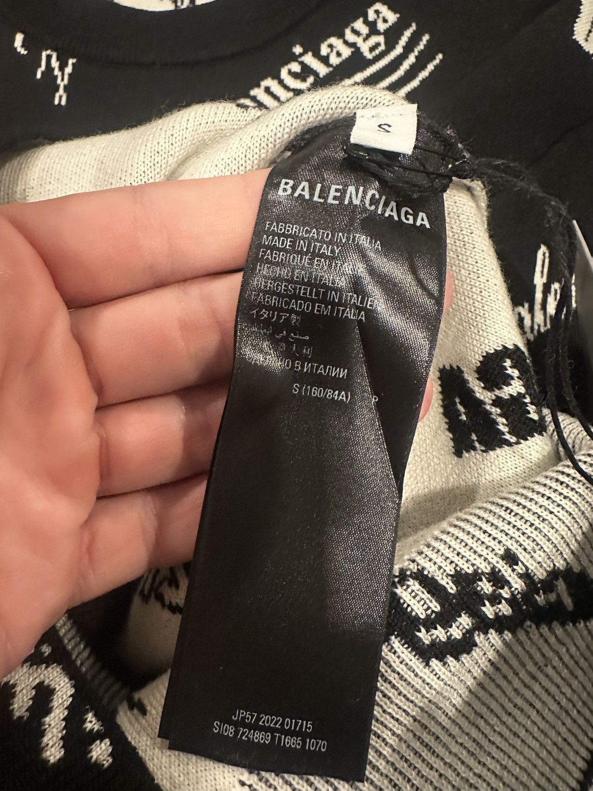 Balenciaga Balenciaga Logo Crewneck Sweater Size US S / EU 44-46 / 1 - 8 Thumbnail