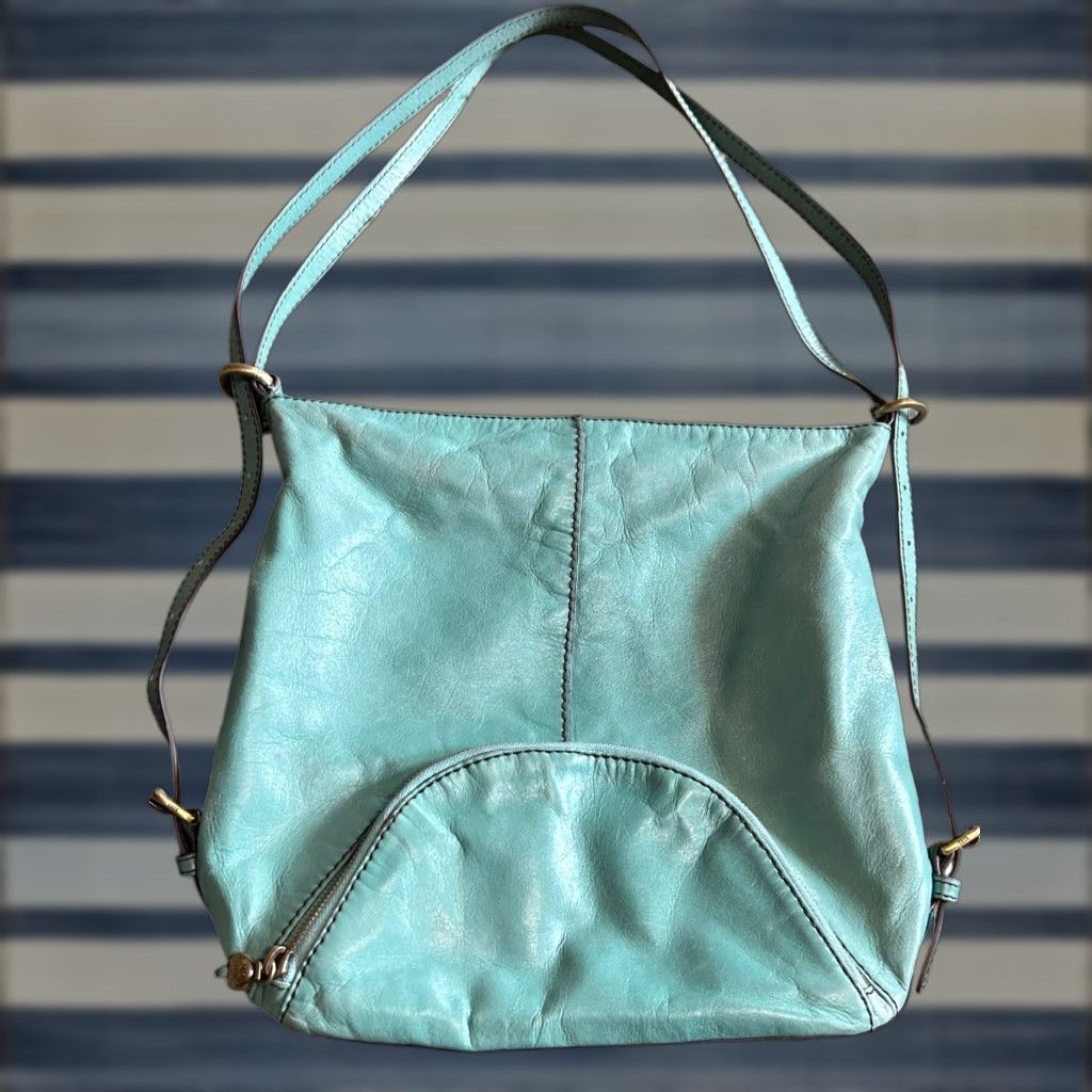 Vintage VINTAGE Hobo Merrin Handbag Sea Foam Green Women's Purse Shoulder Hand Bag W/ Dust Bag Size ONE SIZE - 1 Thumbnail
