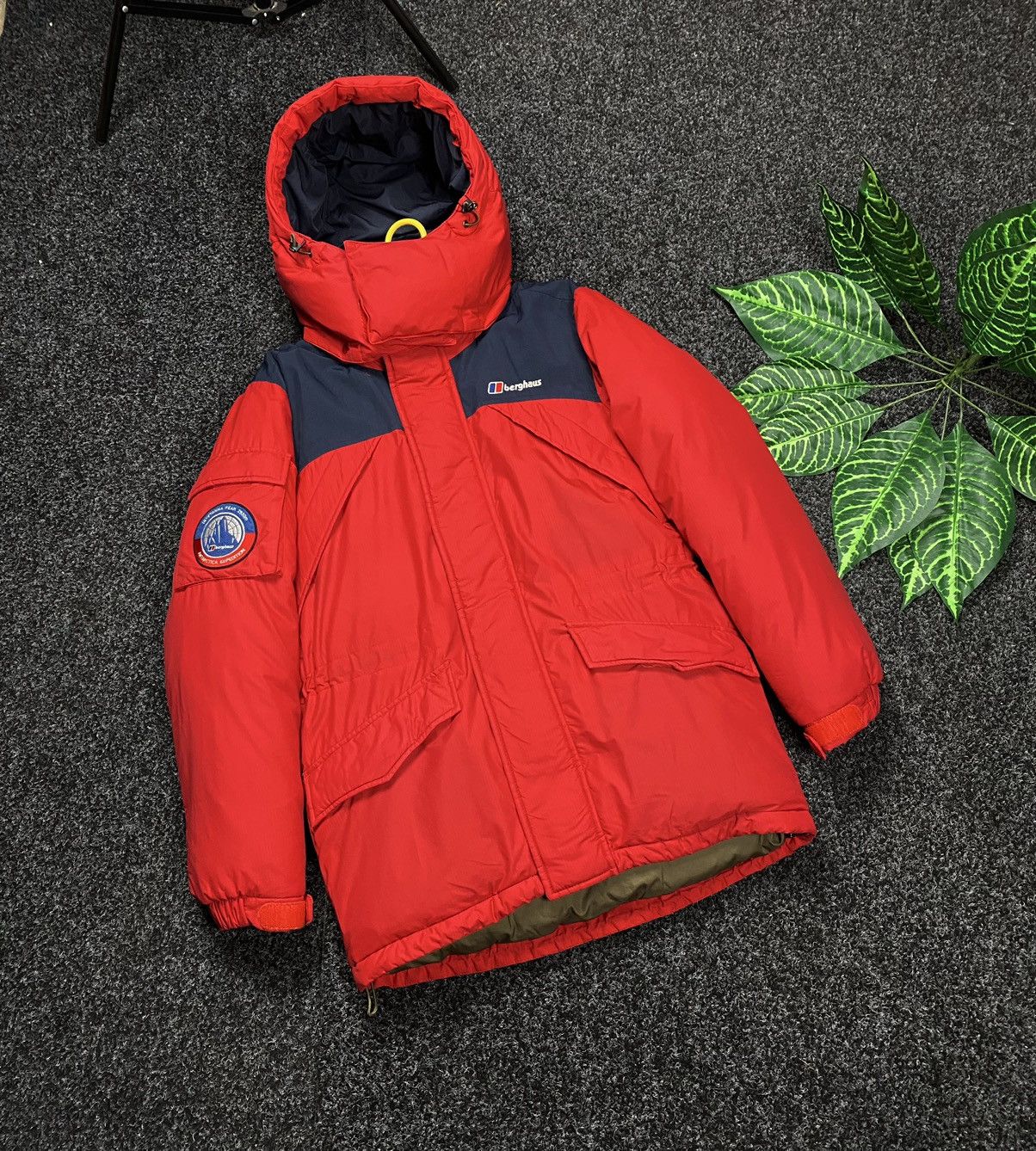 image of Down Jacket For Harsh Winter Berghaus Antarctica Expedition in Red, Men's (Size Small)