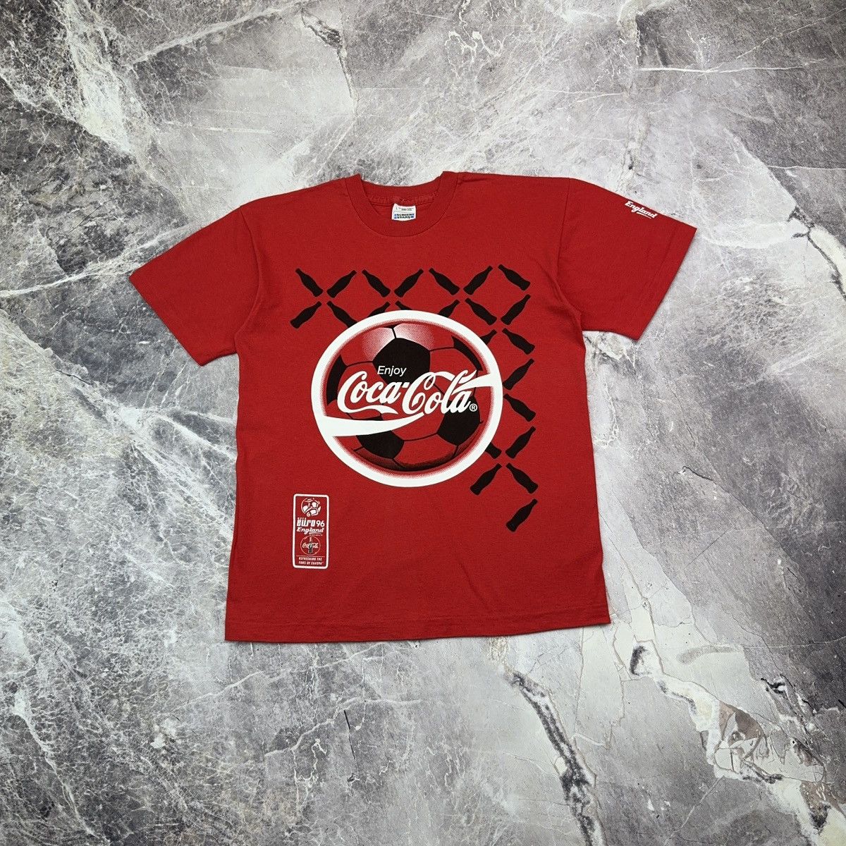 Coca Cola × Vintage Vintage Coca Cola T shirt Uefa Euro 96 Promo 1994 XL Soccer Size US XL / EU 56 / 4 - 5 Thumbnail