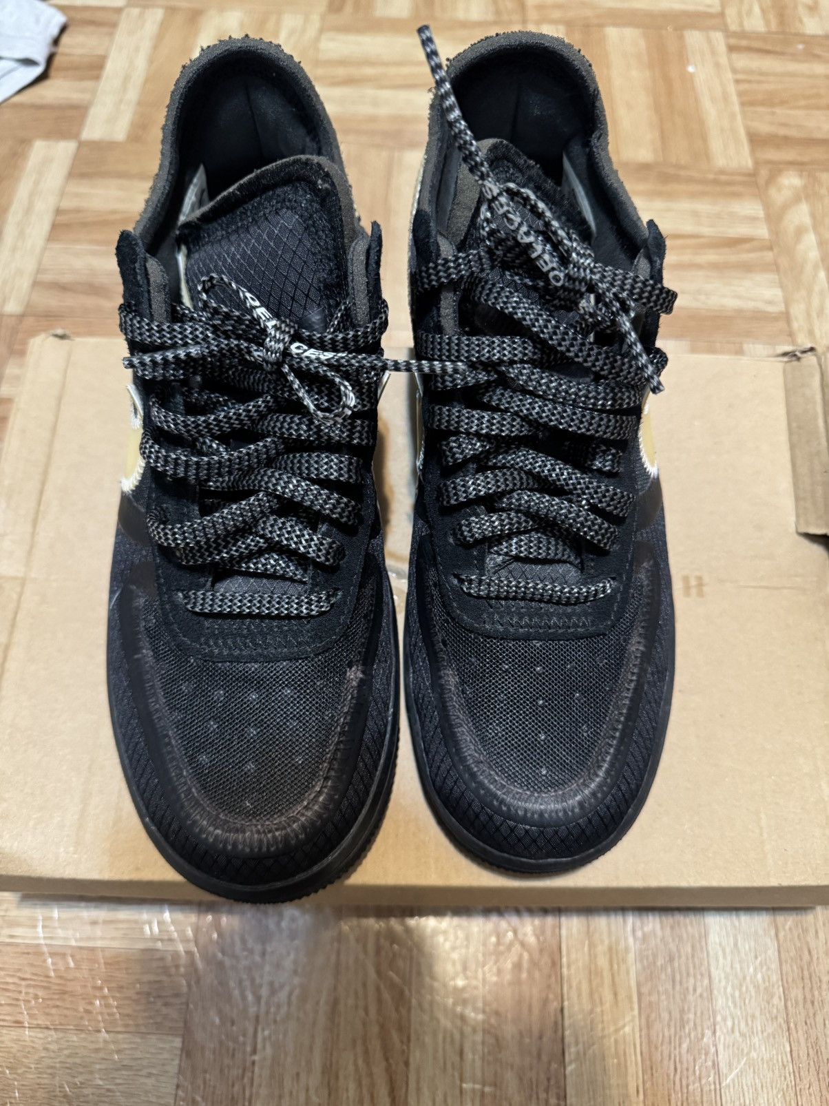 Nike × Off-White Off-White Nike Air Force 1 Black Size US 5.5 / EU 38 - 3 Thumbnail