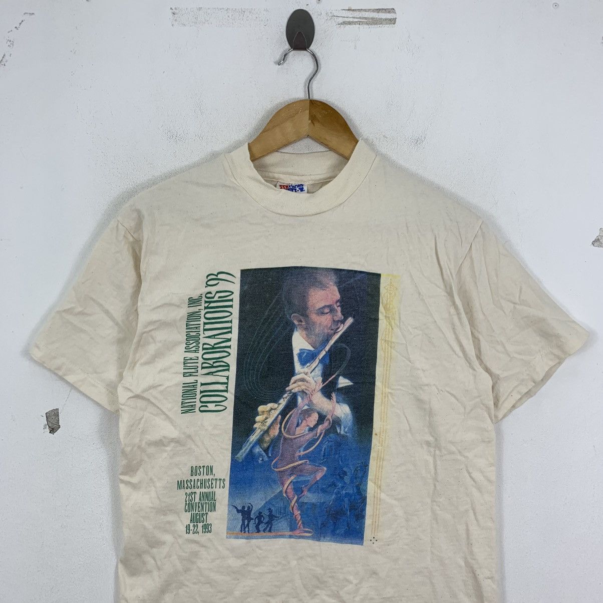 Vintage Vintage 90s NATIONAL FLUTE ASSOCIATION Collaboration Tshirt Size US M / EU 48-50 / 2 - 3 Thumbnail