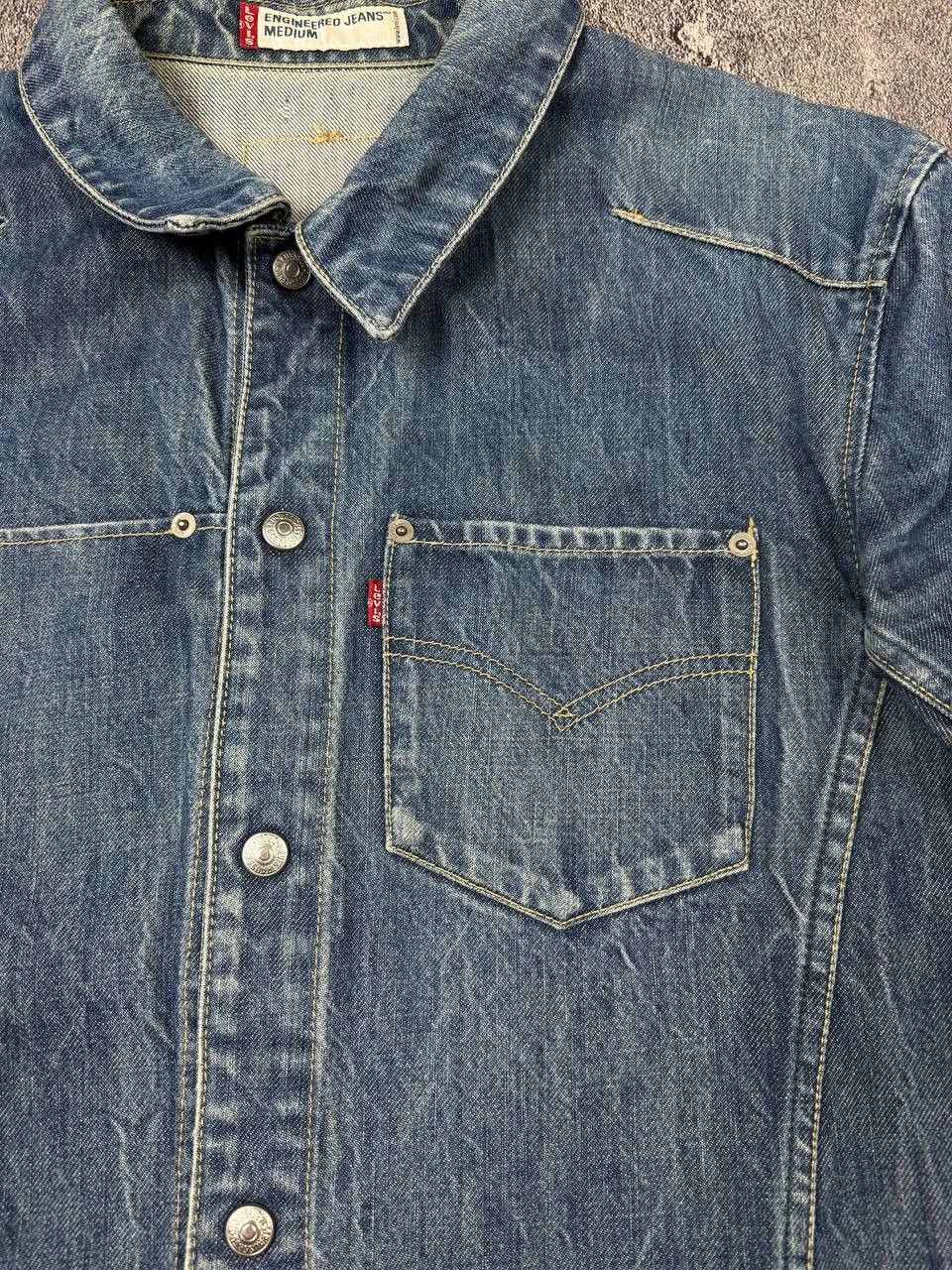 Levi's Vintage Clothing Vintage 2000s Levi's Engineered Blue Denim Jacket Jeans LEJ Size US M / EU 48-50 / 2 - 5 Thumbnail