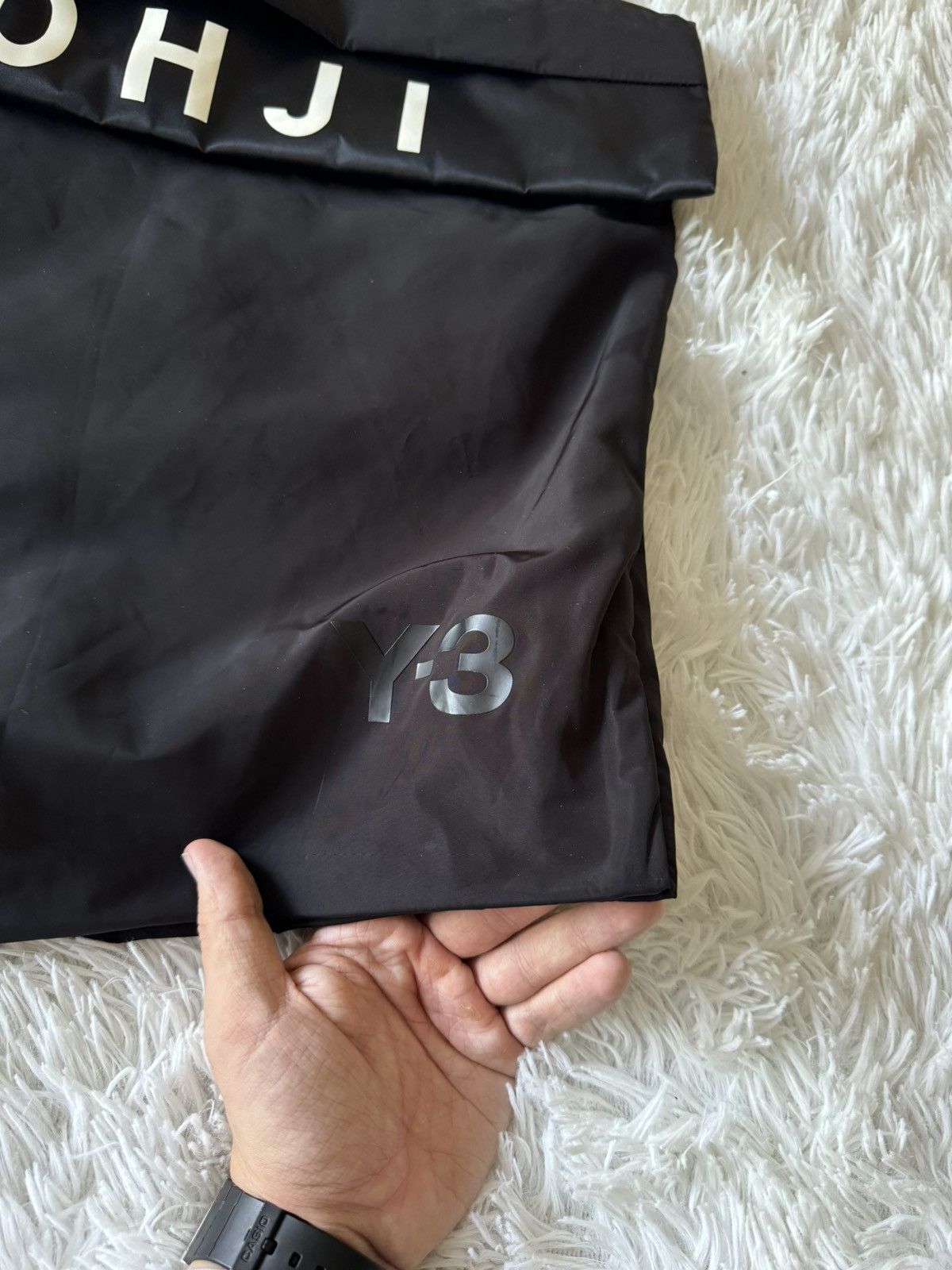 Y-3 × Yohji Yamamoto Y-3 OVERSIZED CRAZY BLACK NYLON TOTE BAG Size ONE SIZE - 6 Thumbnail